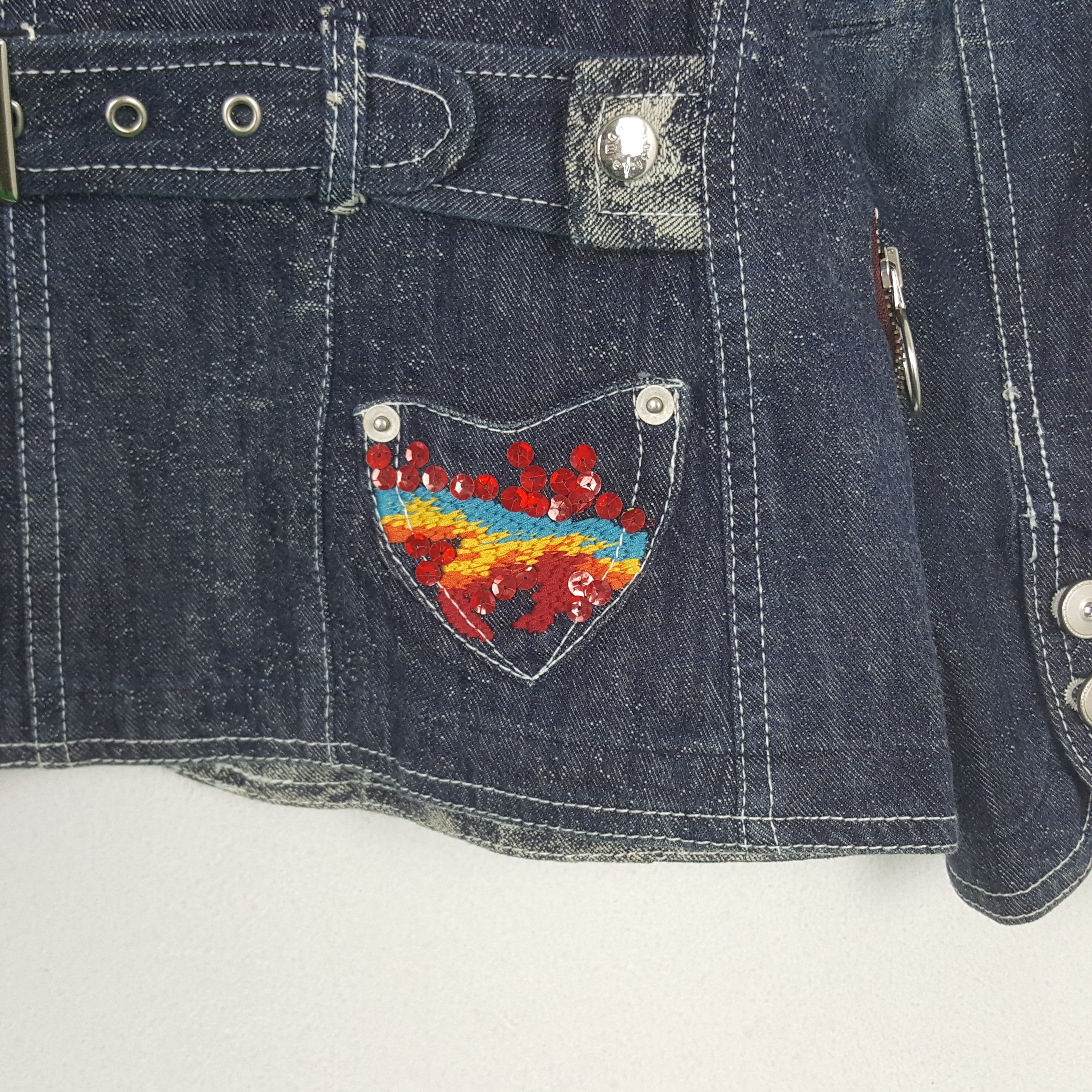 Vintage Vintage Gkitaliya Denim Blazer Jacket Size XS / US 0-2 / IT 36-38 - 4 Thumbnail
