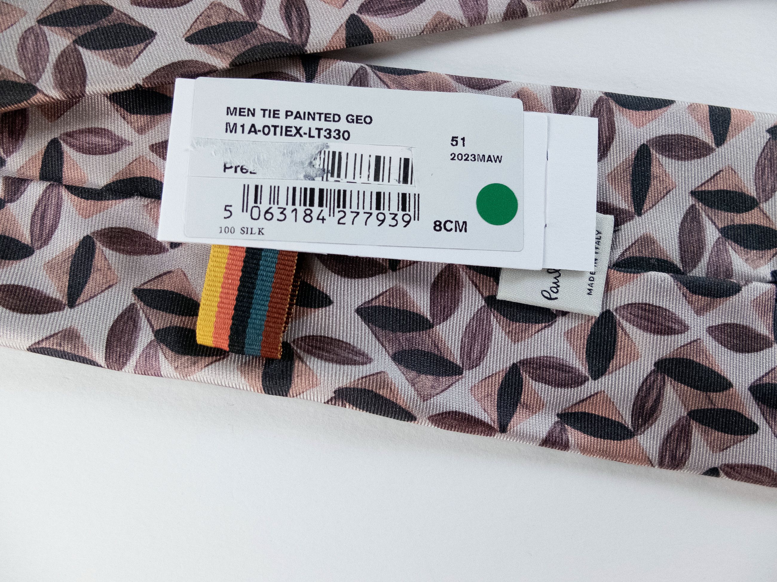 Paul Smith PAUL SMITH beige lightweight leaf motif silk tie authentic Size ONE SIZE - 3 Thumbnail