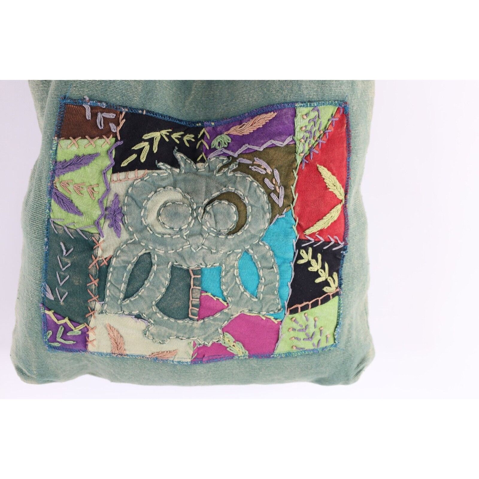Vintage Vintage 90s Streetwear Faded Acid Wash Embroidered Owl Bag Size ONE SIZE - 2 Thumbnail
