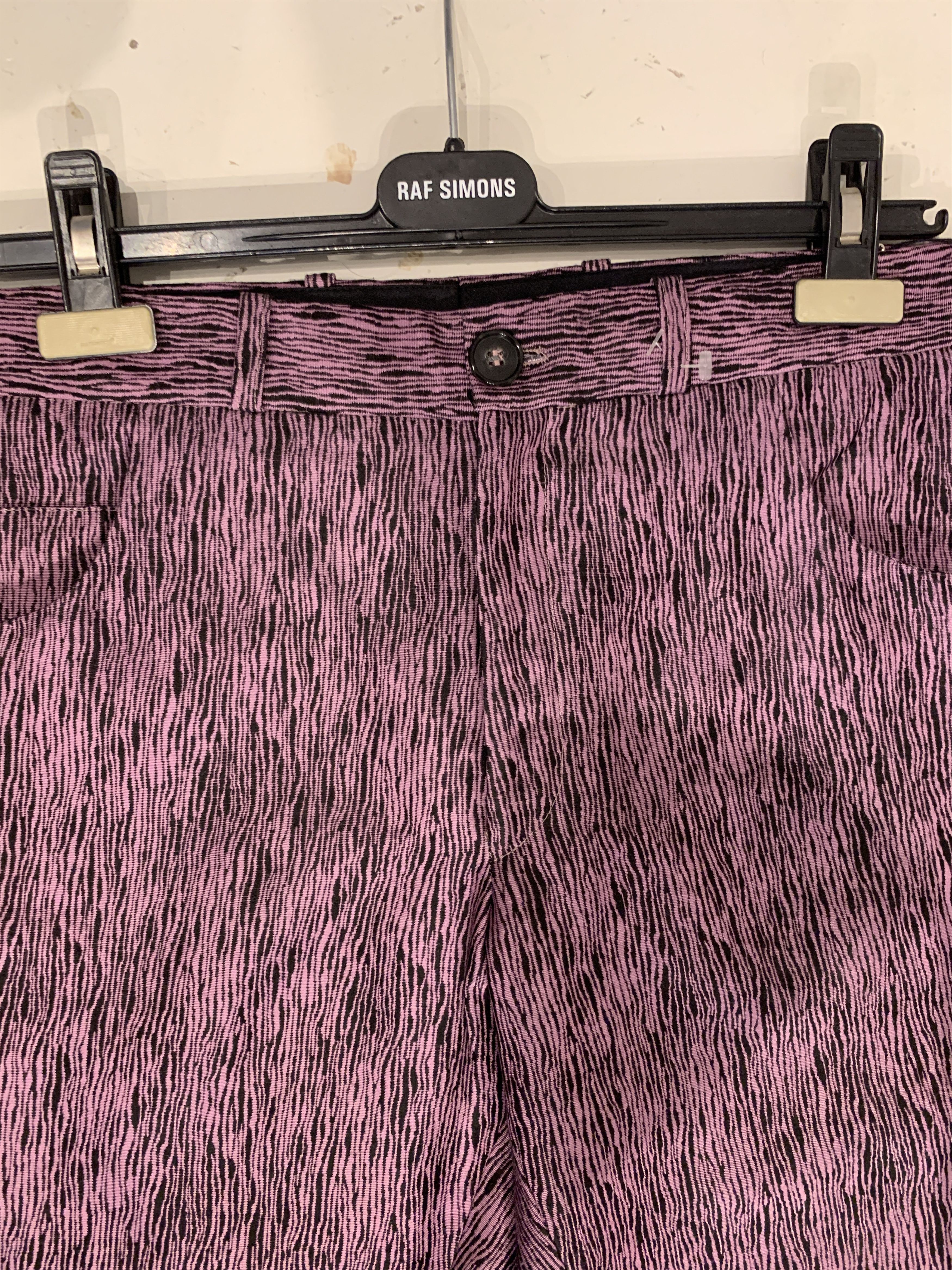 Raf Simons Raf Simons S/S98 Black Palms zebra print trousers show piece Size US 34 / EU 50 - 9 Thumbnail