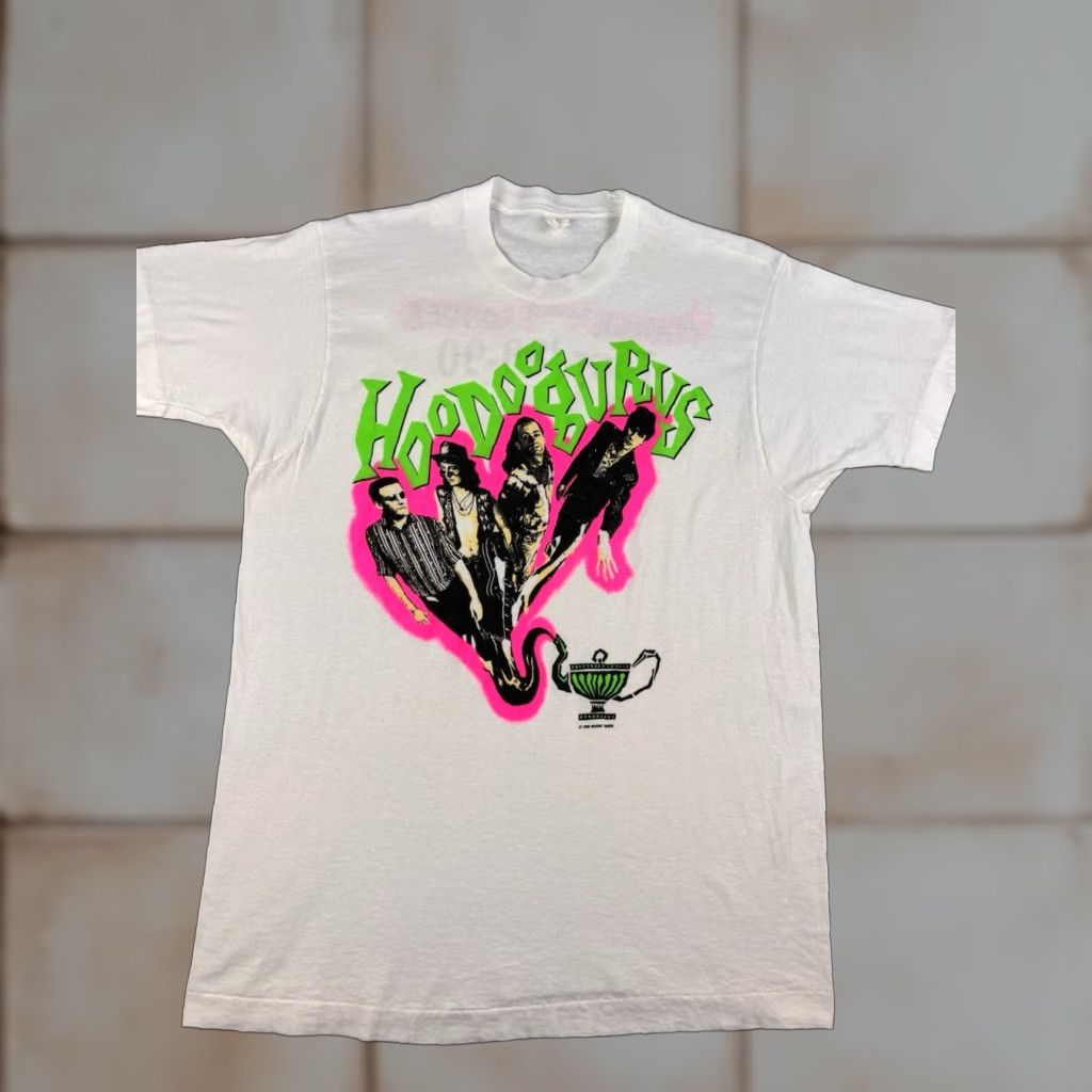 Vintage VINTAGE Hoodoo Gurus Band Shirt L White 80s Australian Rock Punk Mens Size US L / EU 52-54 / 3 - 1 Thumbnail