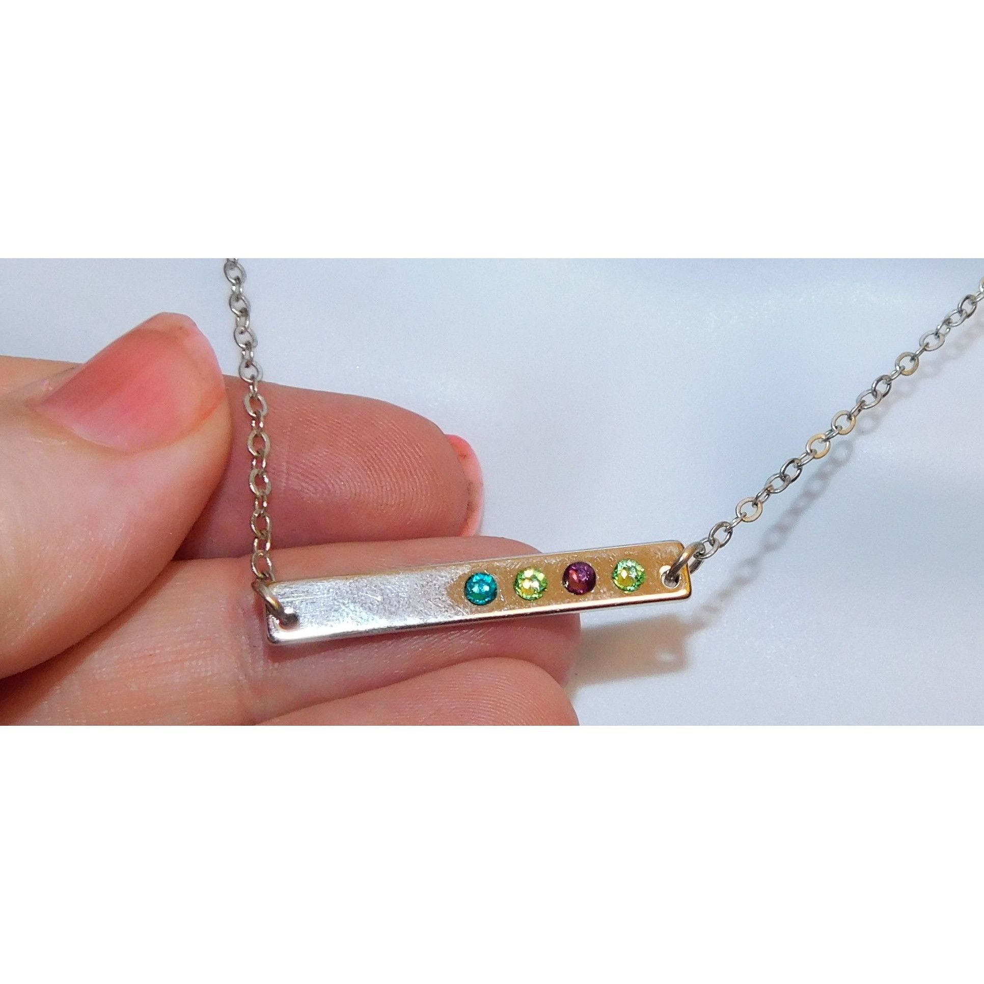 Other Silver Rhinestone Bar Necklace Size ONE SIZE - 5 Thumbnail