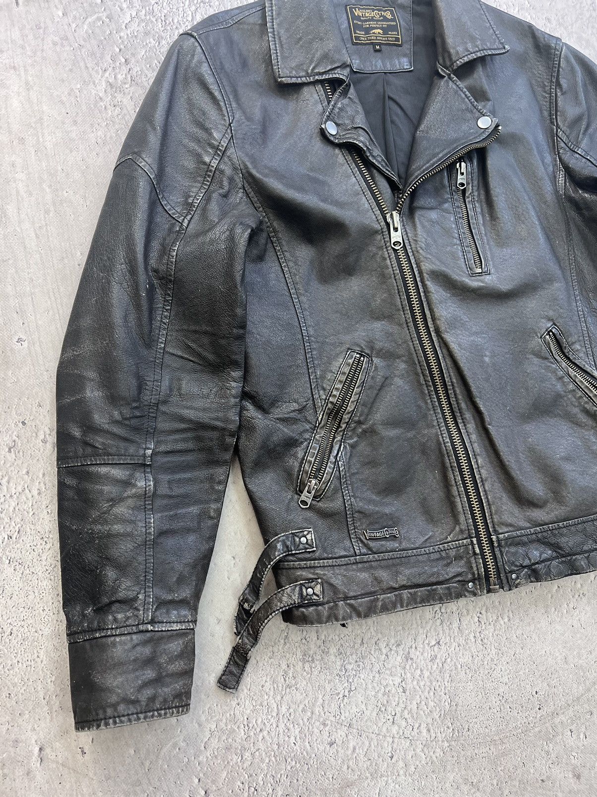 Other VINTAGE ARCHIVE BIKER MOTO 00s leather JACKET Size US M / EU 48-50 / 2 - 2 Thumbnail