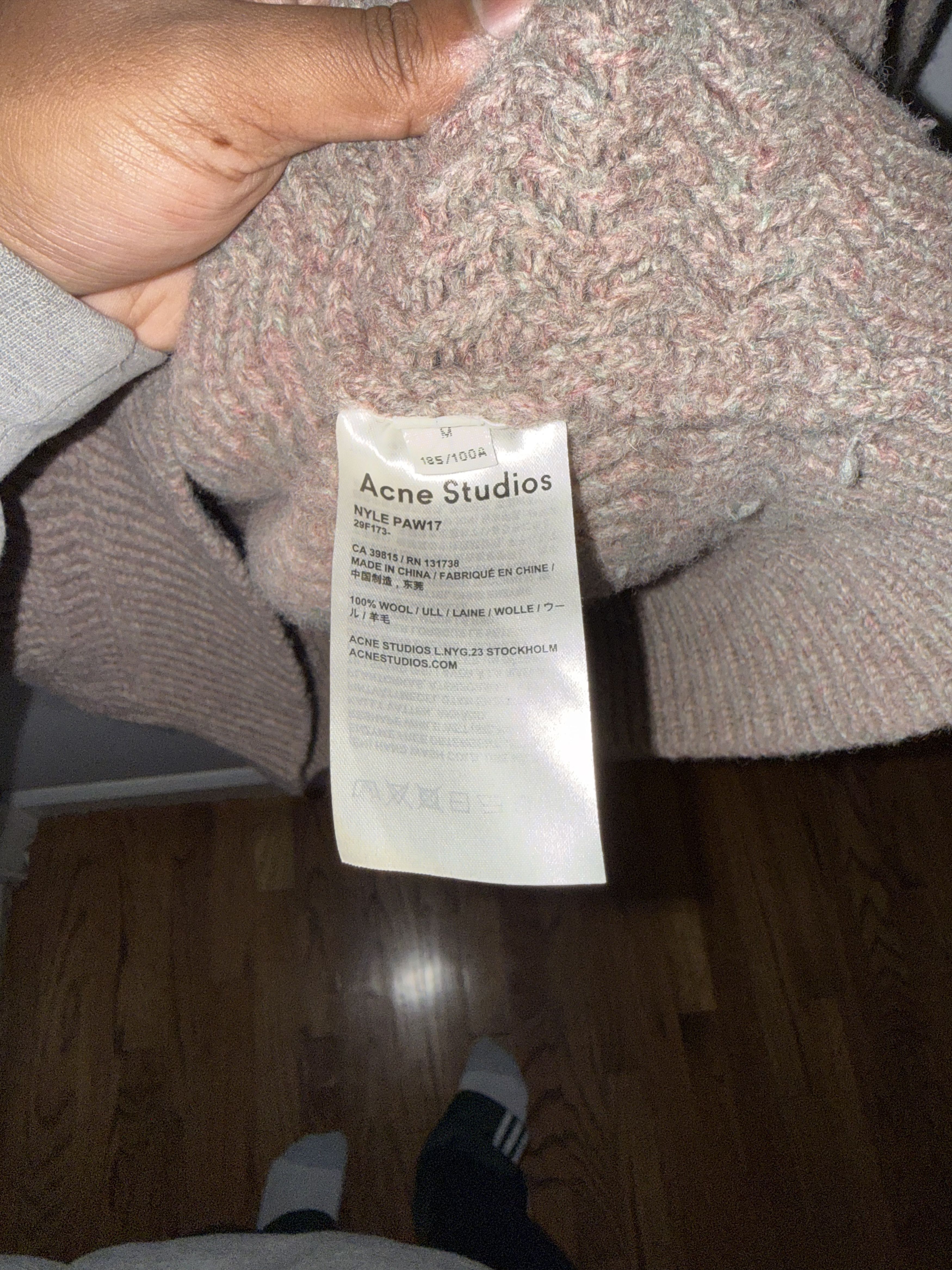 Acne Studios Acne Studios Nyle Herringbone Knit Sweater Size US M / EU 48-50 / 2 - 4 Thumbnail