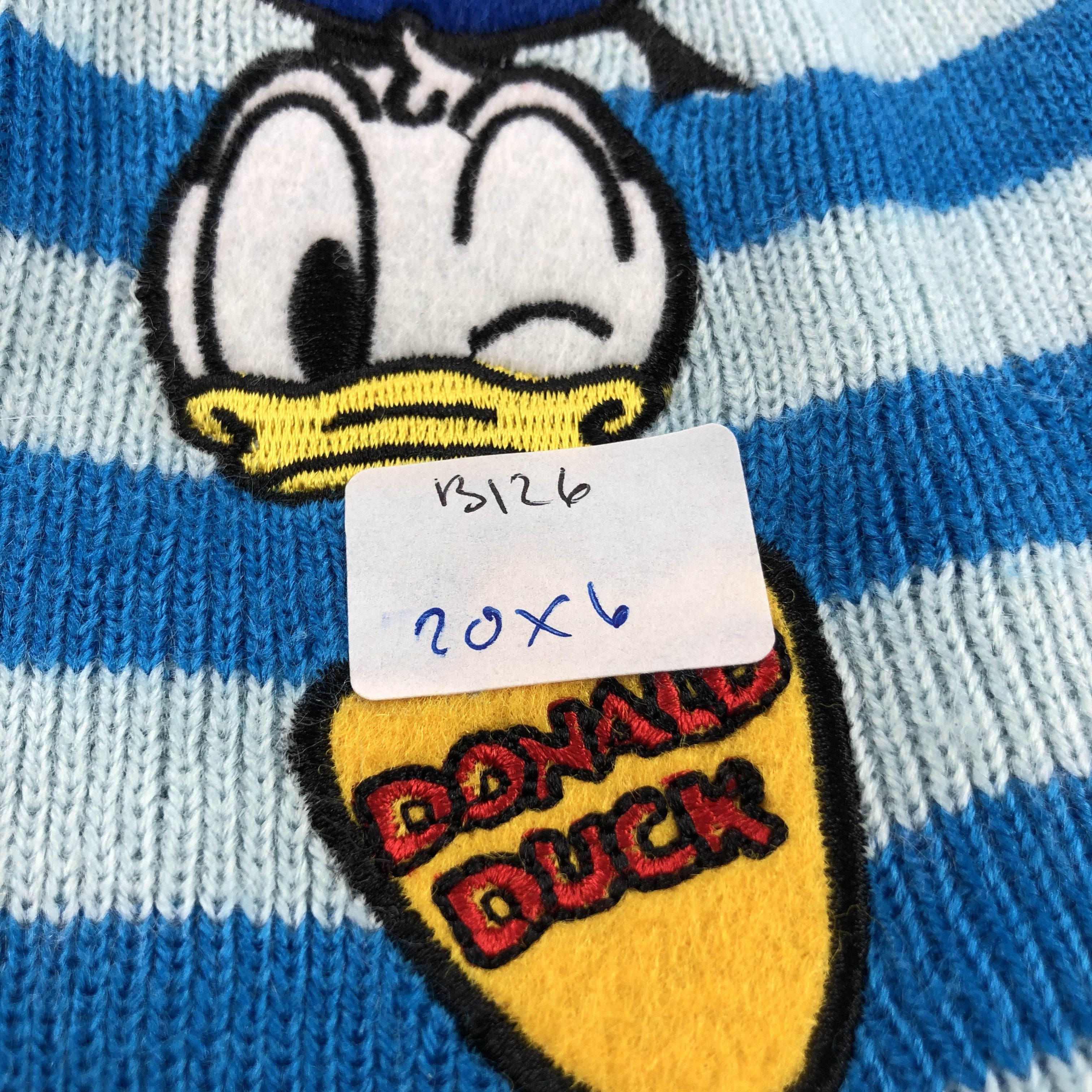 Disney Donald Duck Striped Earflap Bobble Beanie Snowcap B126 Size ONE SIZE - 6 Thumbnail