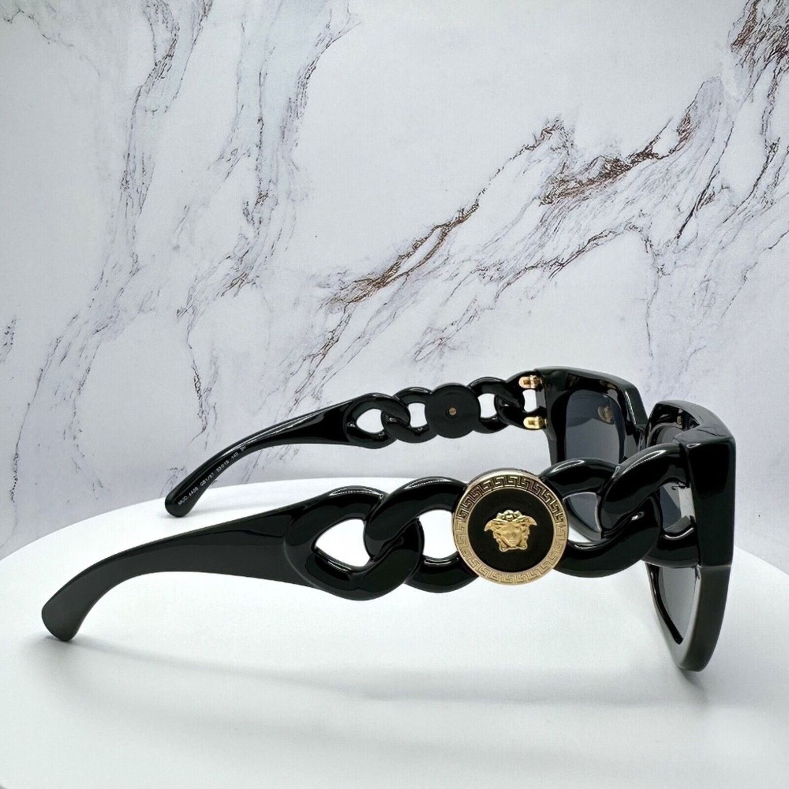 Versace NEW Versace Sunglasses Black Gold Medusa Logo Chain Arms Size ONE SIZE - 7 Thumbnail