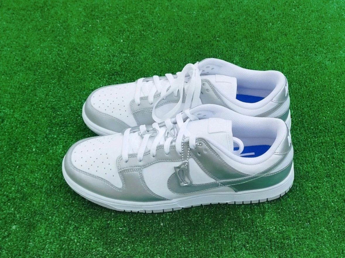 Nike Shoes Nike Dunk Low Silver Size US 11.5 / EU 44-45 - 3 Thumbnail