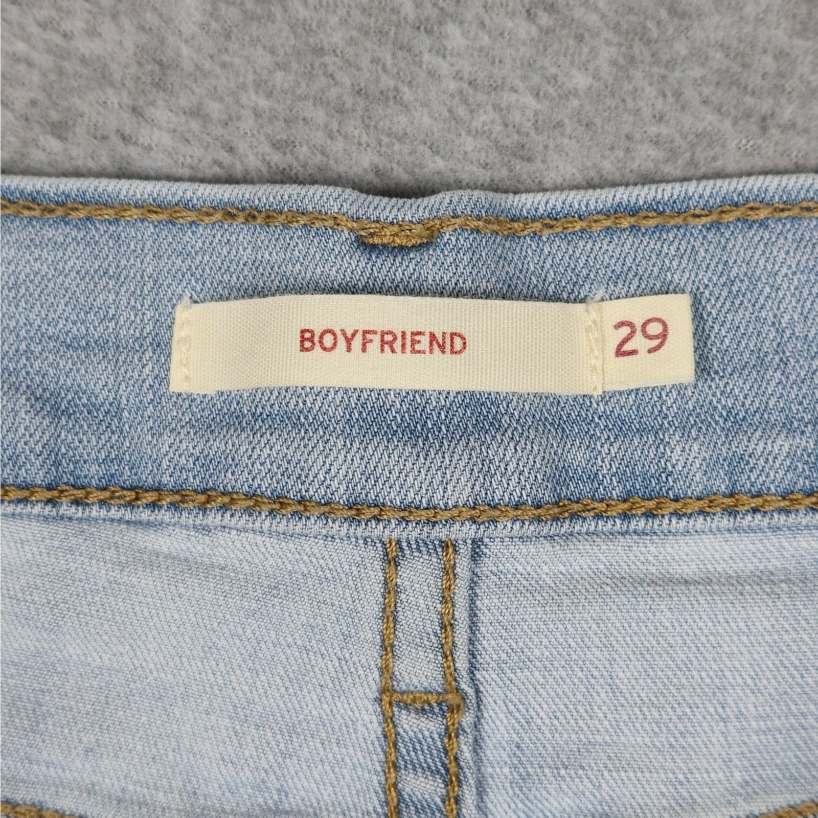 Levi's Levi's Womens 29x27 Boyfriend Jeans Light Wash Size 29" - 10 Thumbnail