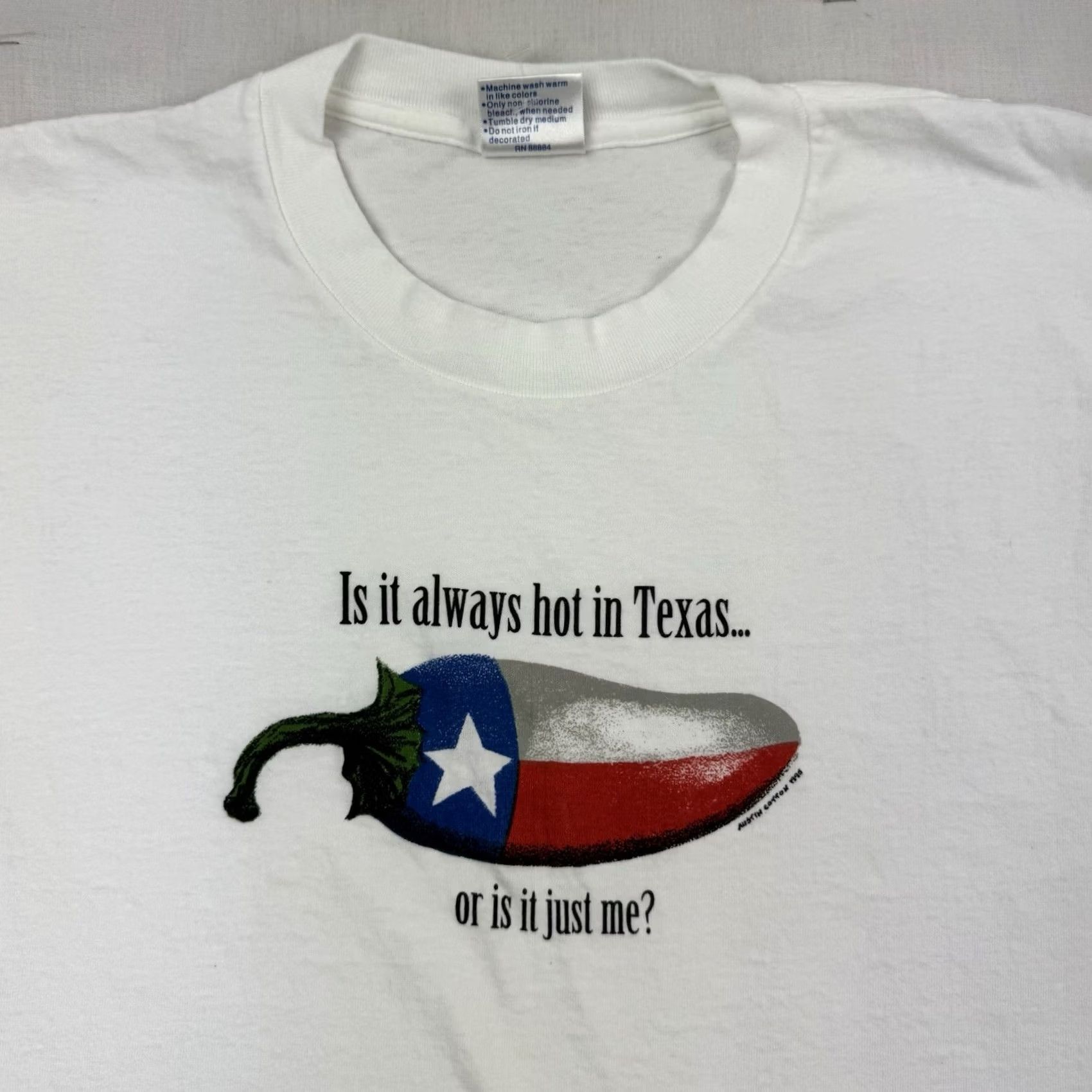 Vintage VINTAGE Texas Pepper Art T Shirt Adult Large Chili Pepper Funny Flag 90s USA Mens Size US L / EU 52-54 / 3 - 3 Thumbnail