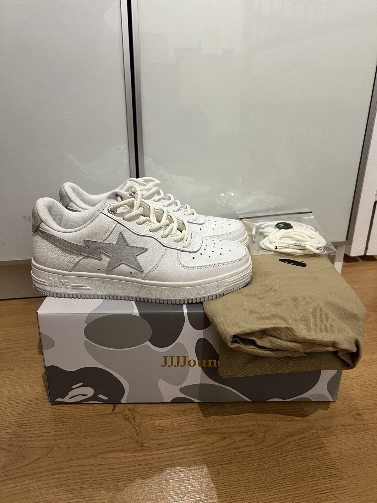 Bape × JJJJound Bapesta Grey JJJJ Size US 7 / EU 40 - 2 Thumbnail