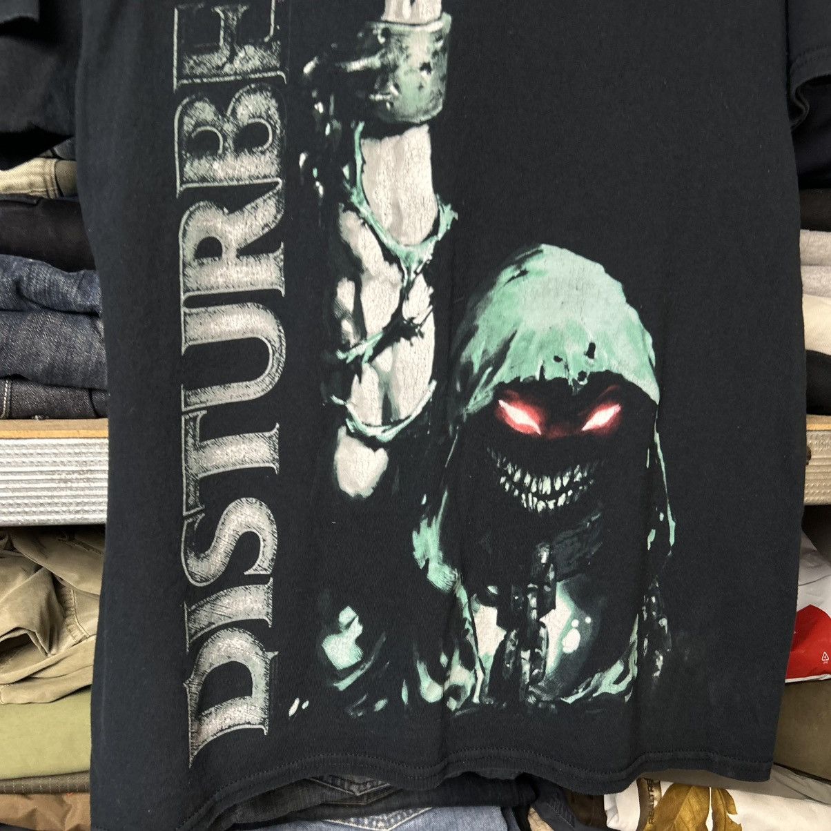 Band Tees Vintage Disturbed Big Graphic Logo 2000’s rock band tee Size US M / EU 48-50 / 2 - 3 Thumbnail