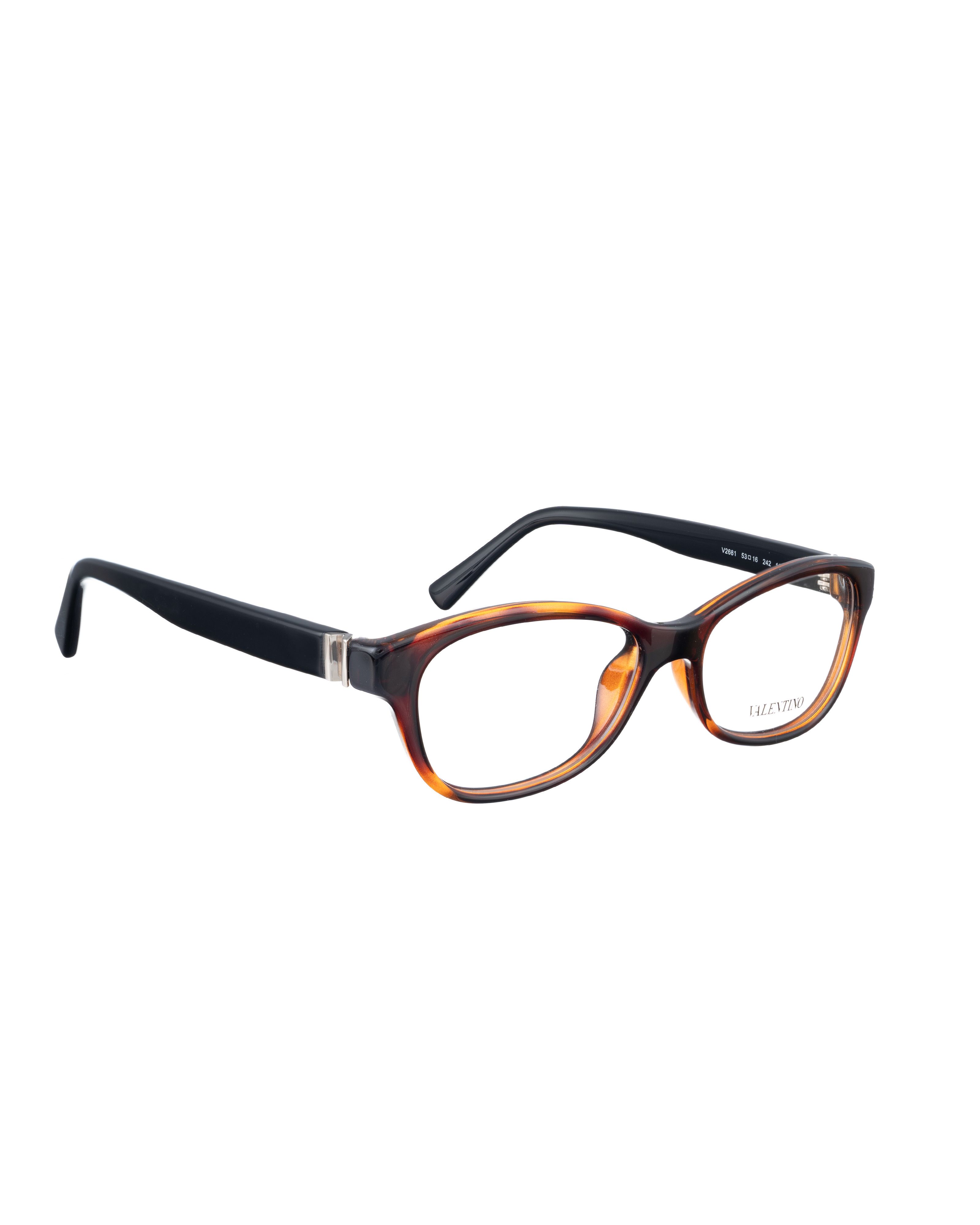 Valentino 00s Brown Nerdy Glasses with Metal Elements