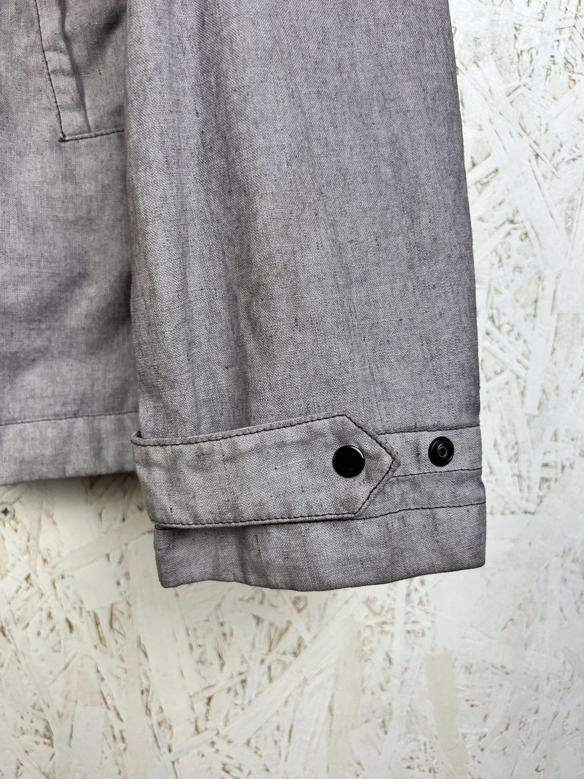 Stone Island Stone Island Lino Resinato-TC Hooded Jacket Grey Size L Size US L / EU 52-54 / 3 - 5 Thumbnail
