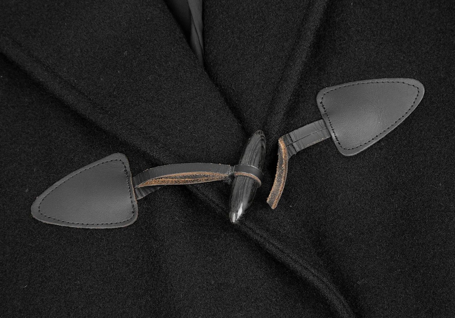 Comme des Garcons Homme Plus Melton Duffle Coat in Black, Size M Size US M / EU 48-50 / 2 - 5 Thumbnail