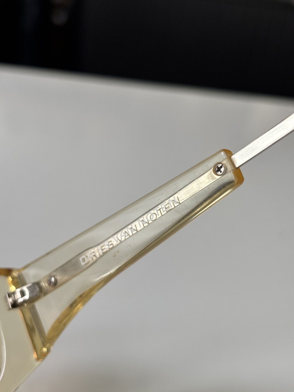 Dries Van Noten × Linda Farrow Transparent sunglasses Size ONE SIZE - 4 Thumbnail