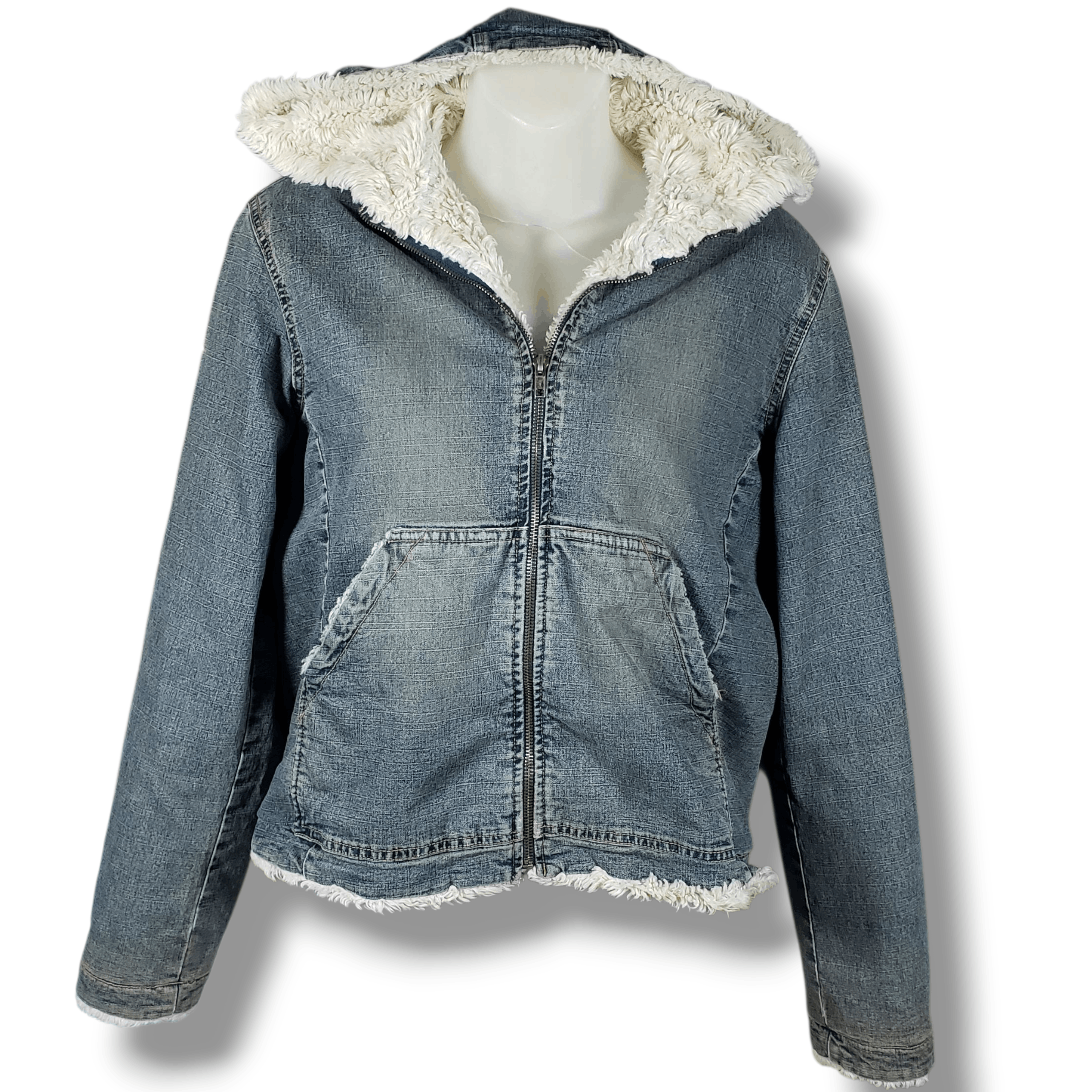 Other Women's M Vintage Sherpa Trucker Jacket Retro Y2K Size M / US 6-8 / IT 42-44 - 2 Thumbnail