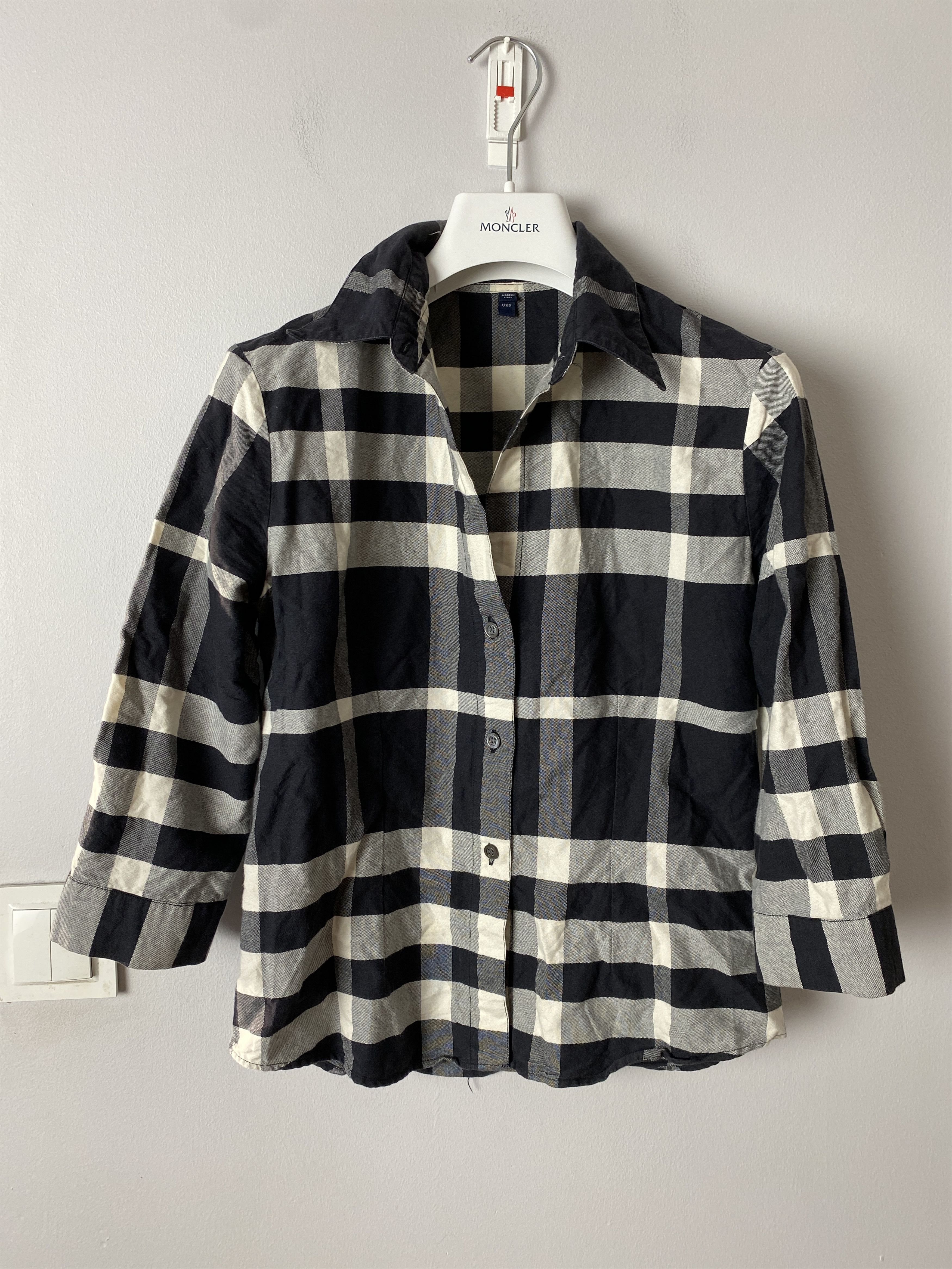 Burberry Burberry 3/4 sleeve shirt button ups checkered Size S / US 4 / IT 40 - 1 Thumbnail