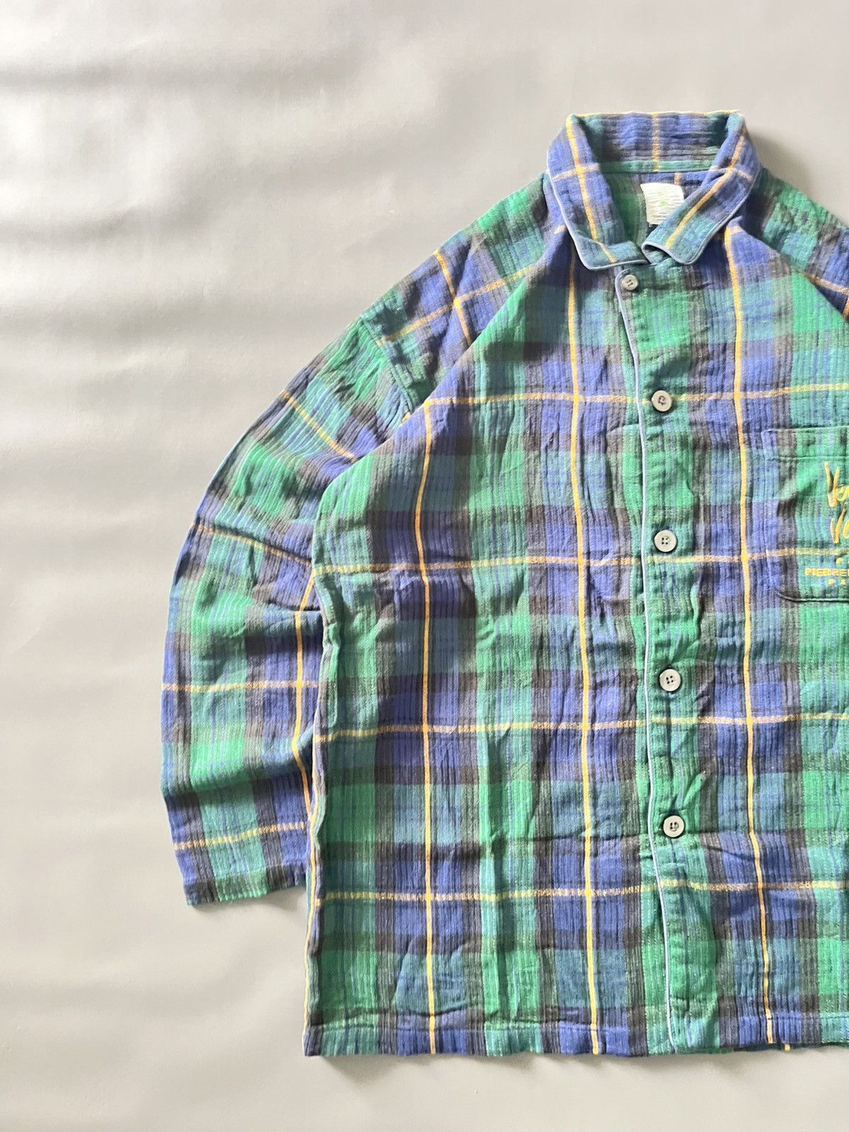 Pierre Balmain Vtg 1990’s Plaid Green Jacket Pierre Balmain Paris Vent Vert Size US XL / EU 56 / 4 - 2 Thumbnail