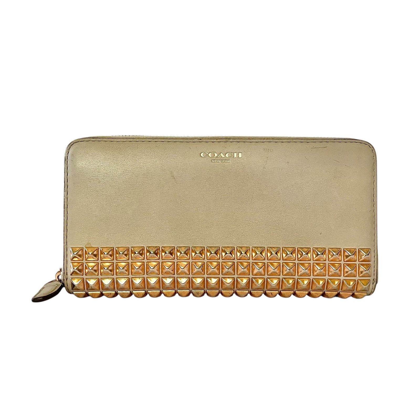 Coach Coach Legacy Studded Accordion Parchment Leather Zip Wallet Size ONE SIZE - 10 Thumbnail