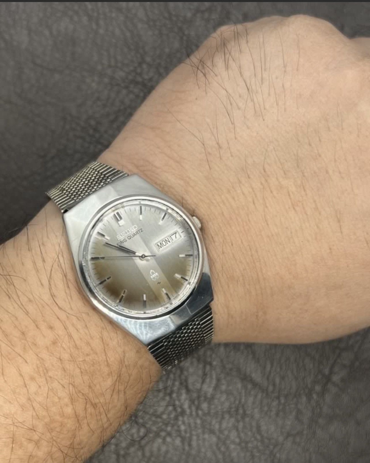 Seiko Vintage 80s Seiko King Quartz Patina Silver Dial Size ONE SIZE - 2 Thumbnail