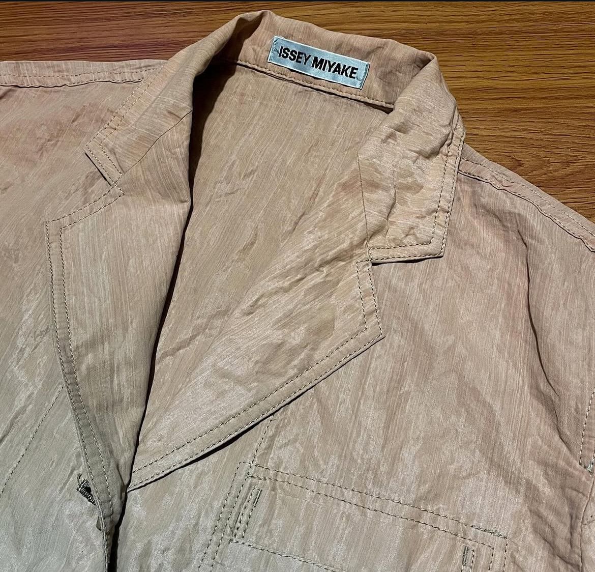 Issey Miyake 1990s Issey Miyake Crinkled Iridescent Blazer Size US M / EU 48-50 / 2 - 3 Thumbnail