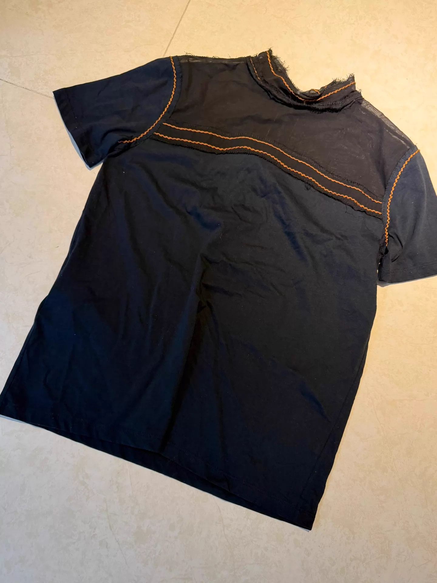 Prada PRADA Tulle Orange Colorblock Knit Polo Unisex L Size L / US 10 / IT 46 - 3 Thumbnail