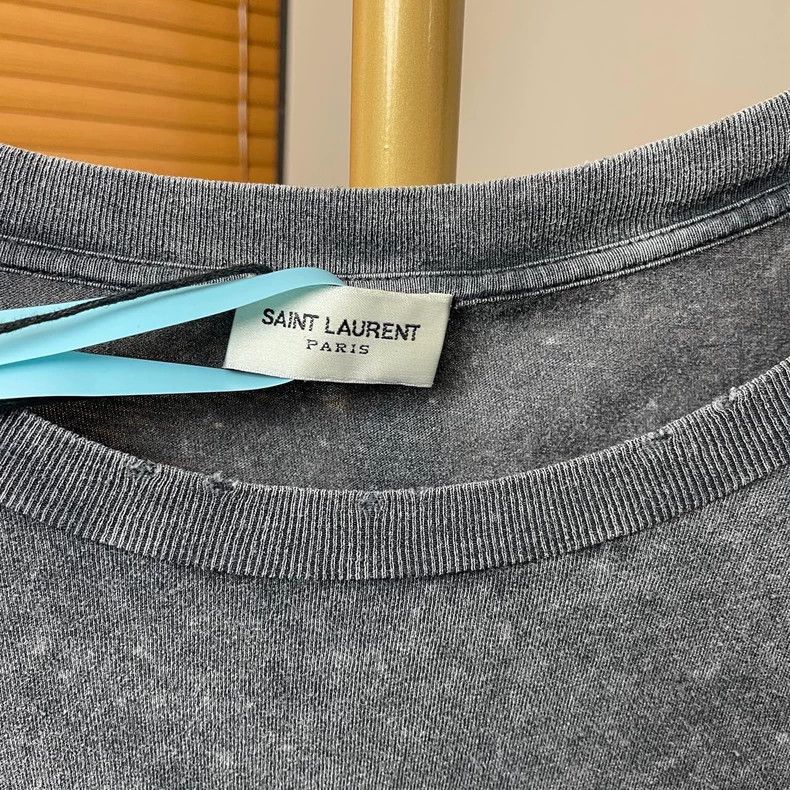 Yves Saint Laurent Saint Laruent Washed embroidered small logo short sleeve 25 Size US S / EU 44-46 / 1 - 3 Thumbnail