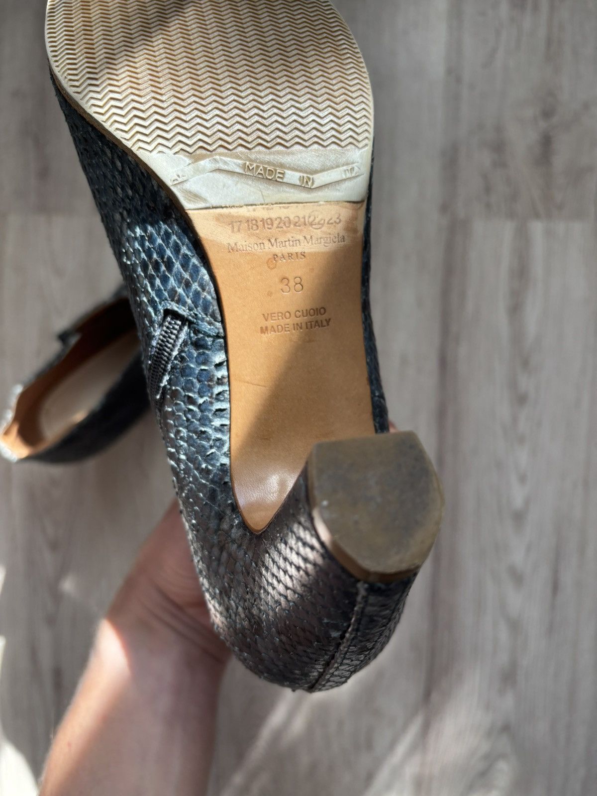 Maison Margiela Maison Martin Margiela Line 22 Snake Print Peep Toe Ankle Size US 8 / IT 38 - 22 Thumbnail