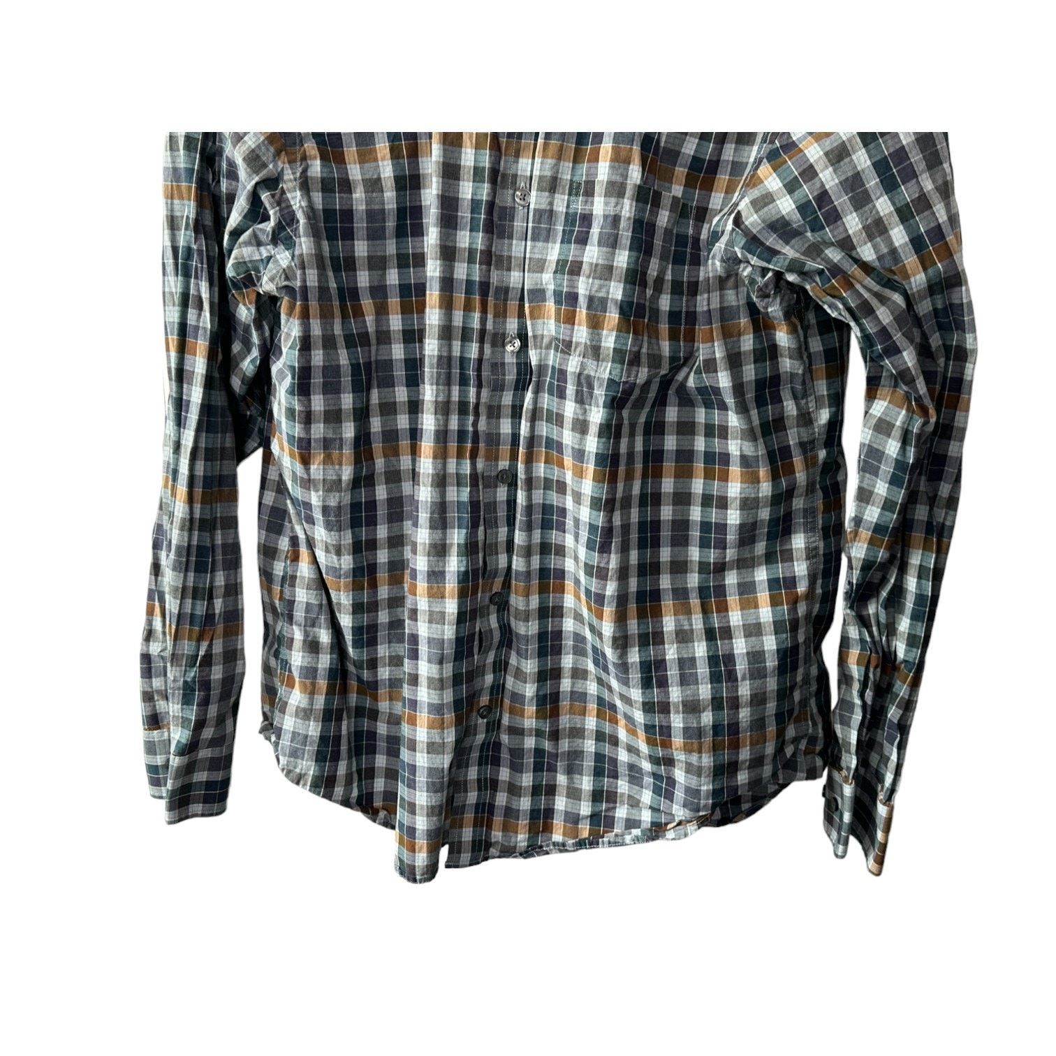 Banana Republic Banana Republic Soft Wash Tailored Slim Fit Plaid Shirt XL Size US XL / EU 56 / 4 - 4 Thumbnail