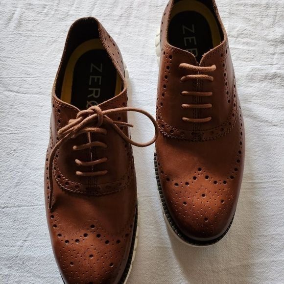 Cole Haan Cole Haan ZeroGrand Wing Oxford British Tan Sz. 8 Shoes Size US 8 / EU 41 - 3 Thumbnail