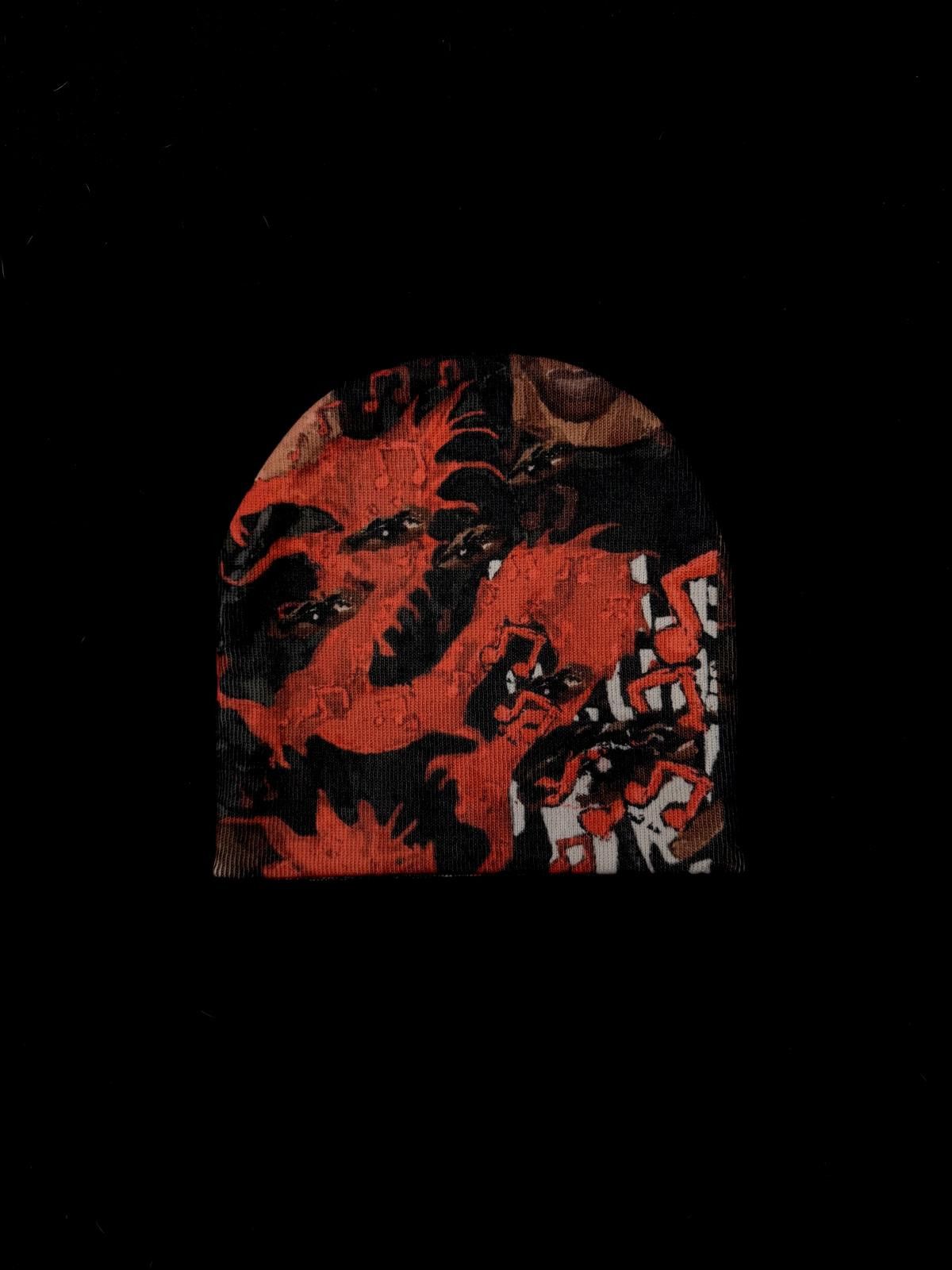 Japanese Brand Pelumi. png NINE Graphic No Cuff Knit Beanie Hat Multi OS Size ONE SIZE - 4 Thumbnail
