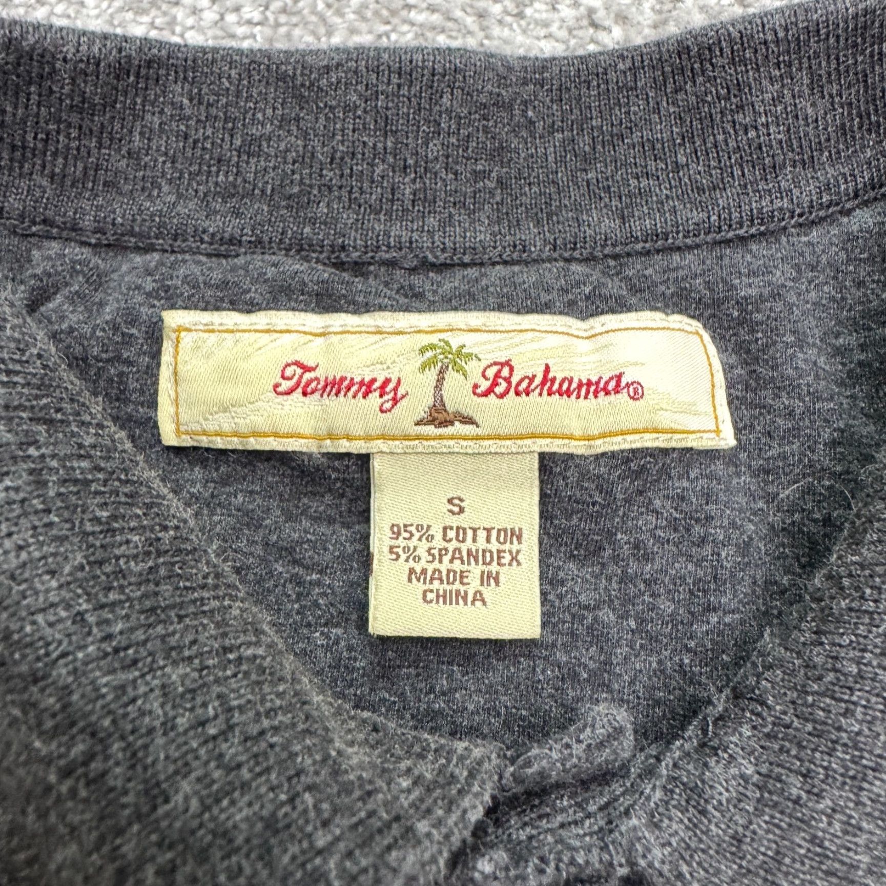 Tommy Bahama Tommy Bahama Polo Shirt Men’s Small Heathered Dark Gray Cotton Blend Long Sleeve Casual Shirt Holiday, Golf, Preppy, Classic, coastal Mens Small Gray Size US S / EU 44-46 / 1 - 6 Thumbnail