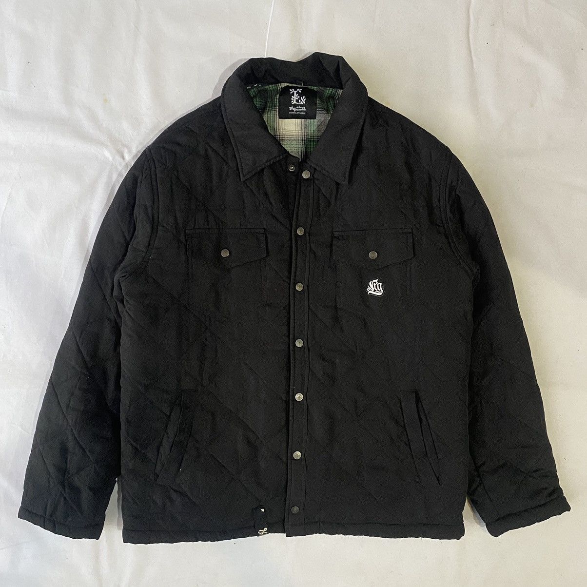 LRG LRG Lifted Research Group Black Quilted Puffer Jacket Size US L / EU 52-54 / 3 - 2 Thumbnail