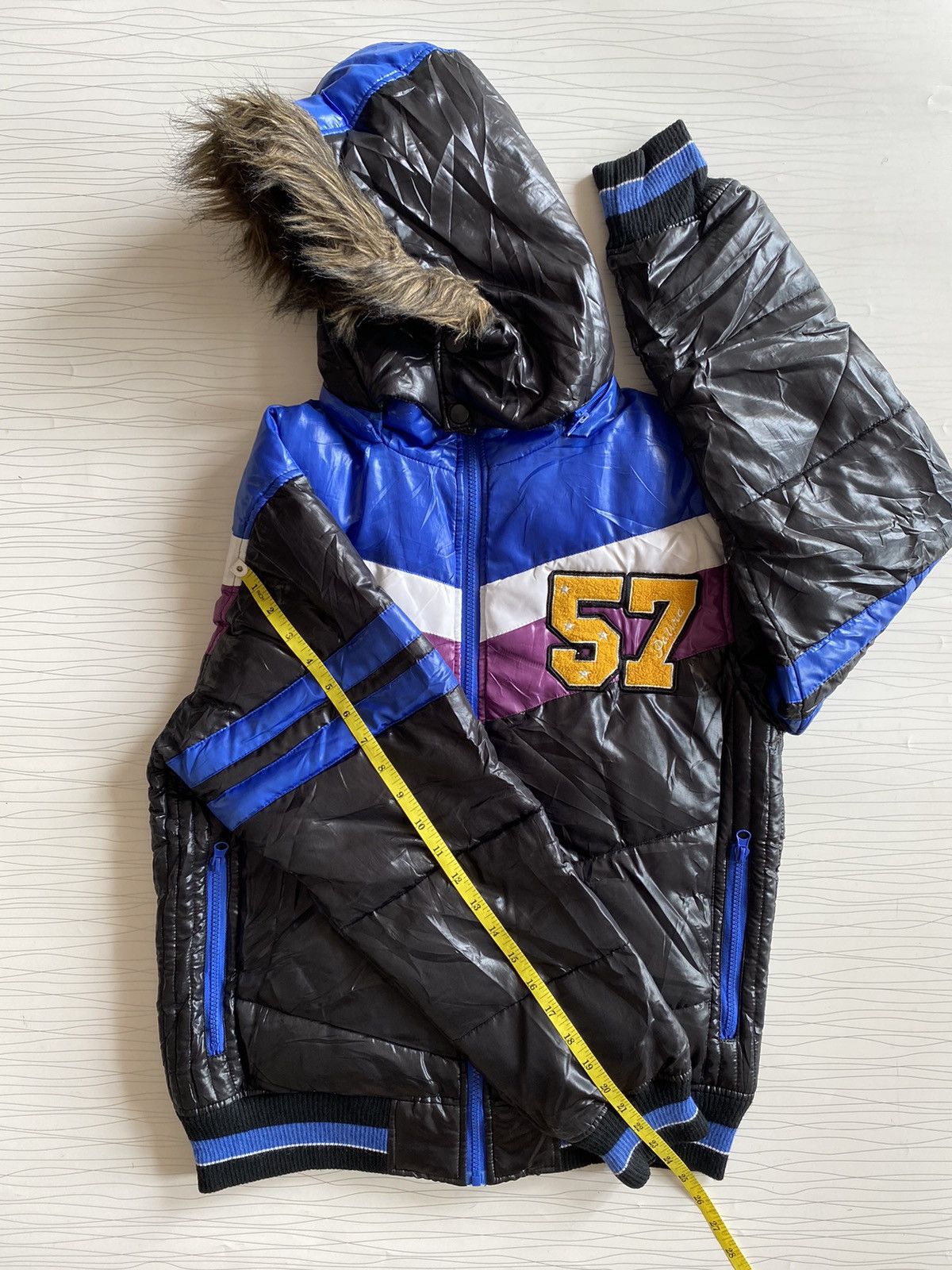 If Six Was Nine × Japanese Brand × Le Grande Bleu (L.G.B.) NYLAUS FAUX FUR HOODIE PUFFER JACKET Size US L / EU 52-54 / 3 - 25 Thumbnail
