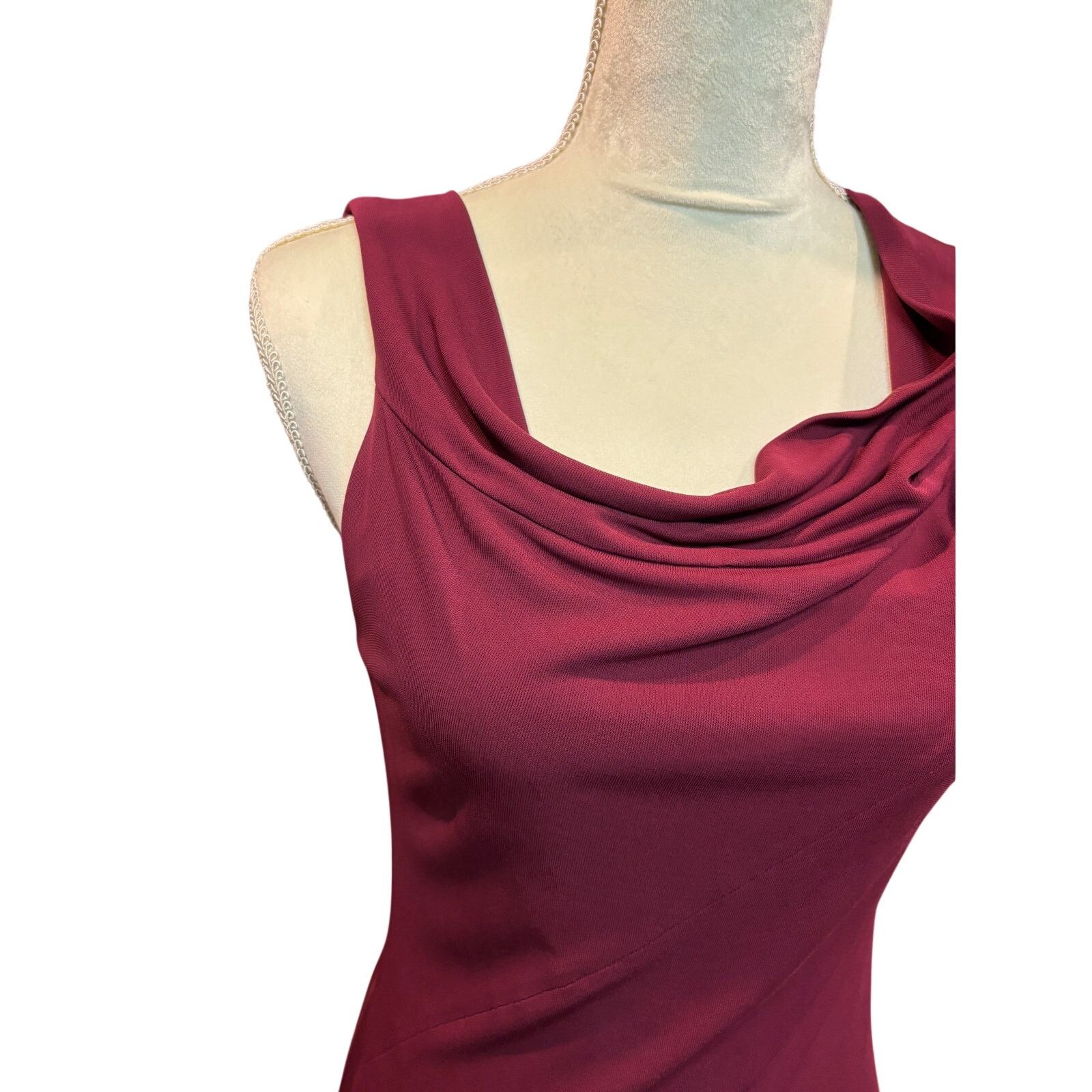 Narciso Rodriguez Narciso Rodriguez Burgundy Midi Dress Size 44 Size M / US 6-8 / IT 42-44 - 8 Thumbnail