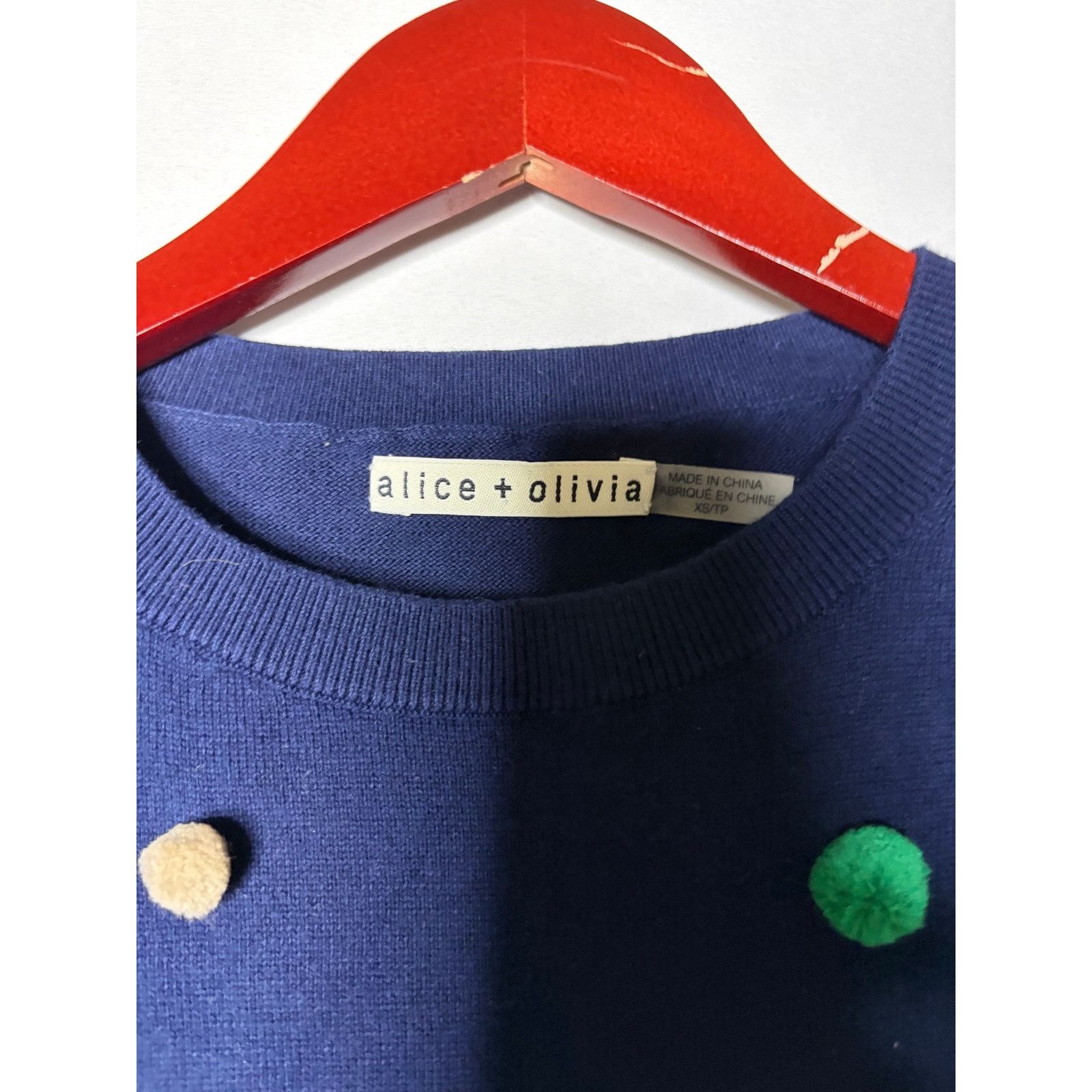 Alice + Olivia Alice + Olivia Brady Pompom-embellished Knitted Sweater XS Size XS / US 0-2 / IT 36-38 - 3 Thumbnail
