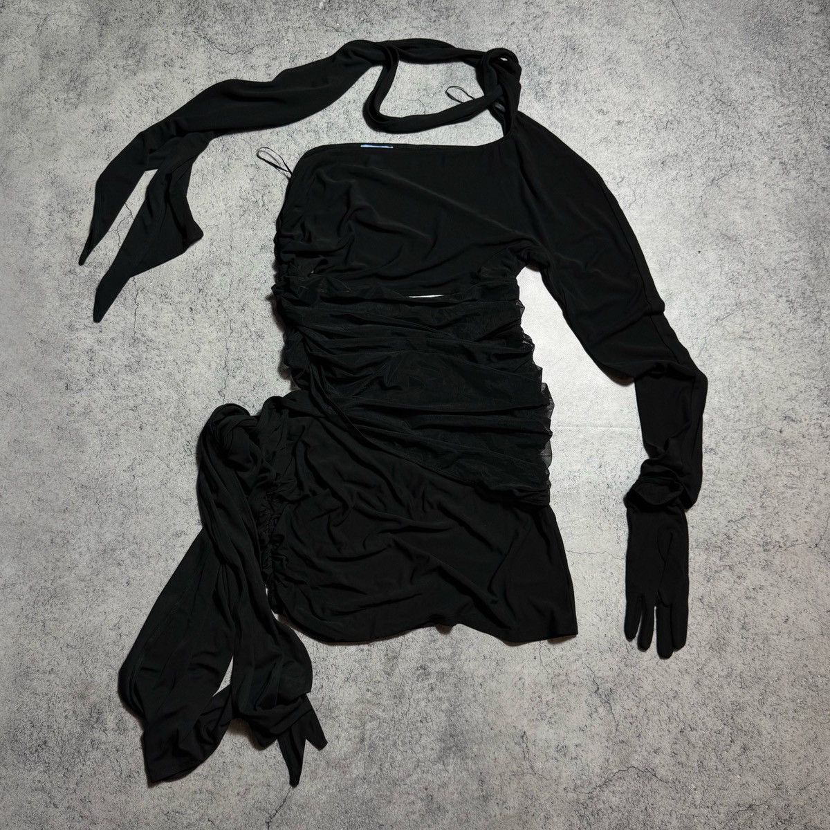 H&M × Mugler Rare Mugler X H&M Knot Detail One Shoulder Dress Size XL / US 12-14 / IT 48-50 - 1 Thumbnail