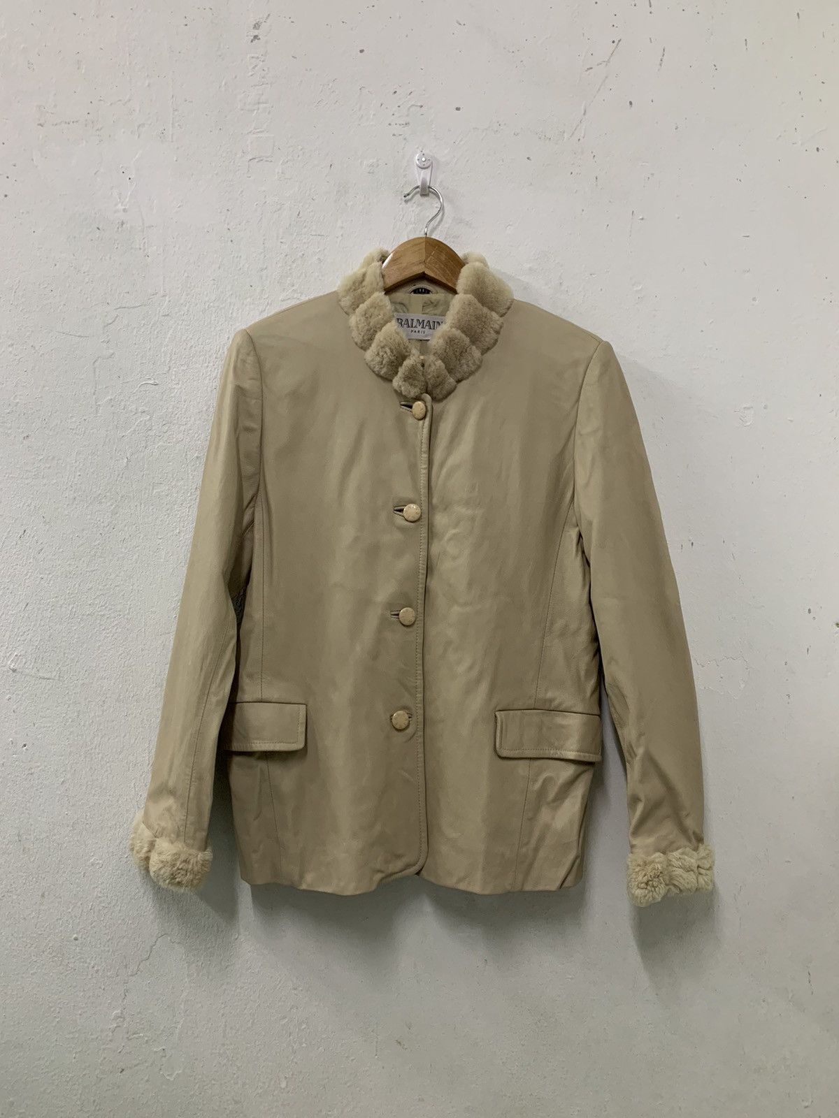 Balmain Balmain Lamb Skin Leather Coat Size S / US 4 / IT 40 - 1 Thumbnail