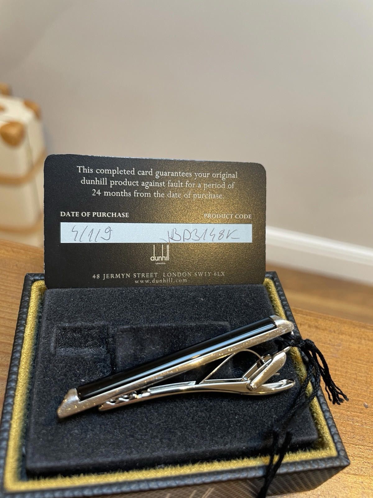 Alfred Dunhill Dunhill Silver And Onyx Tie Bar Size ONE SIZE - 6 Thumbnail