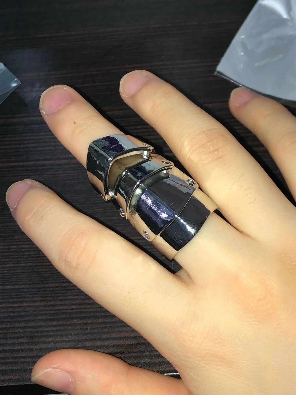 Jewelry Armor Knuckle Metal Ring Size ONE SIZE - 1 Thumbnail