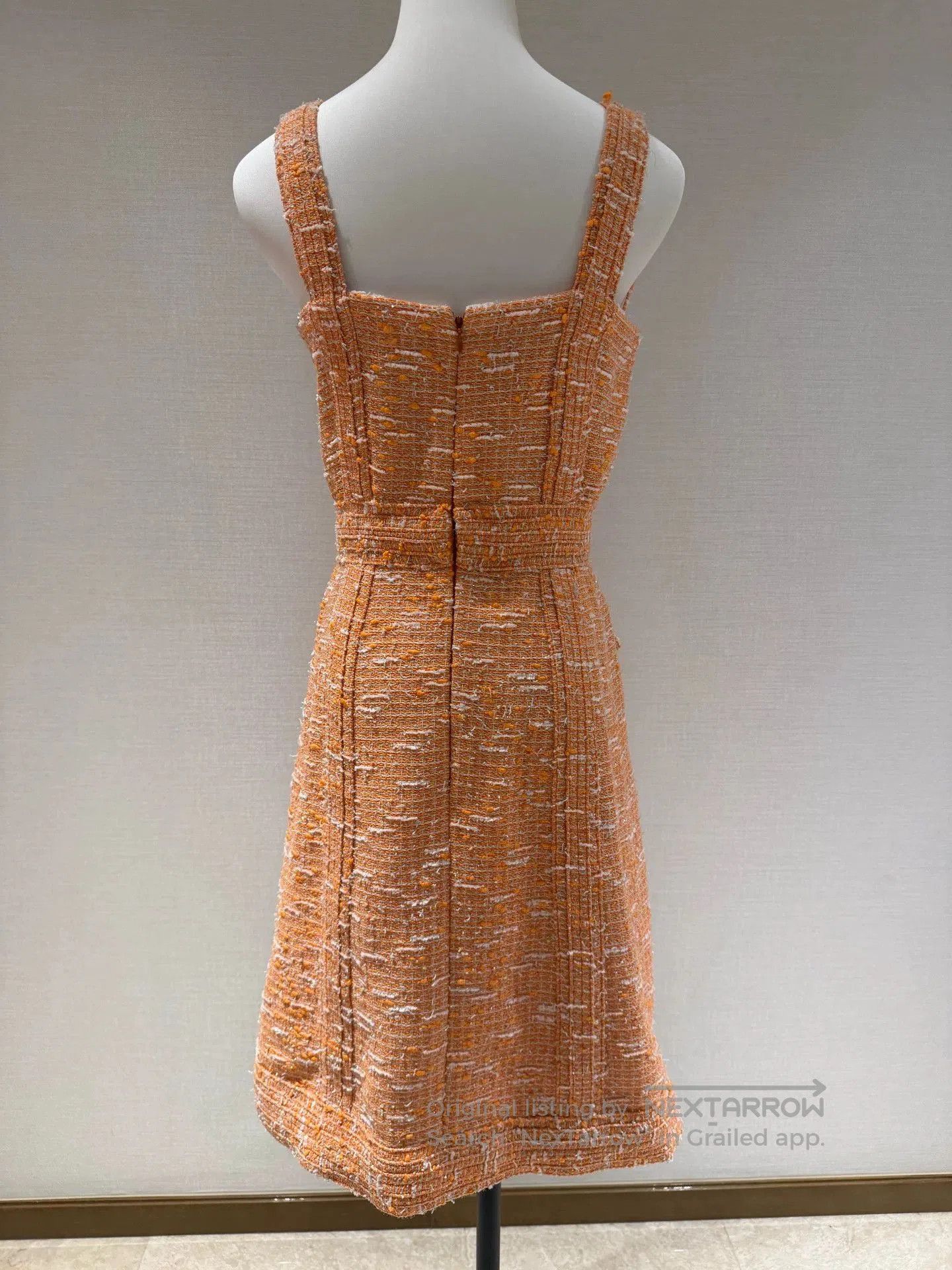 Chanel Chanel 17 Orange Tweed Dress. Size US 36 / EU 52 - 2 Thumbnail