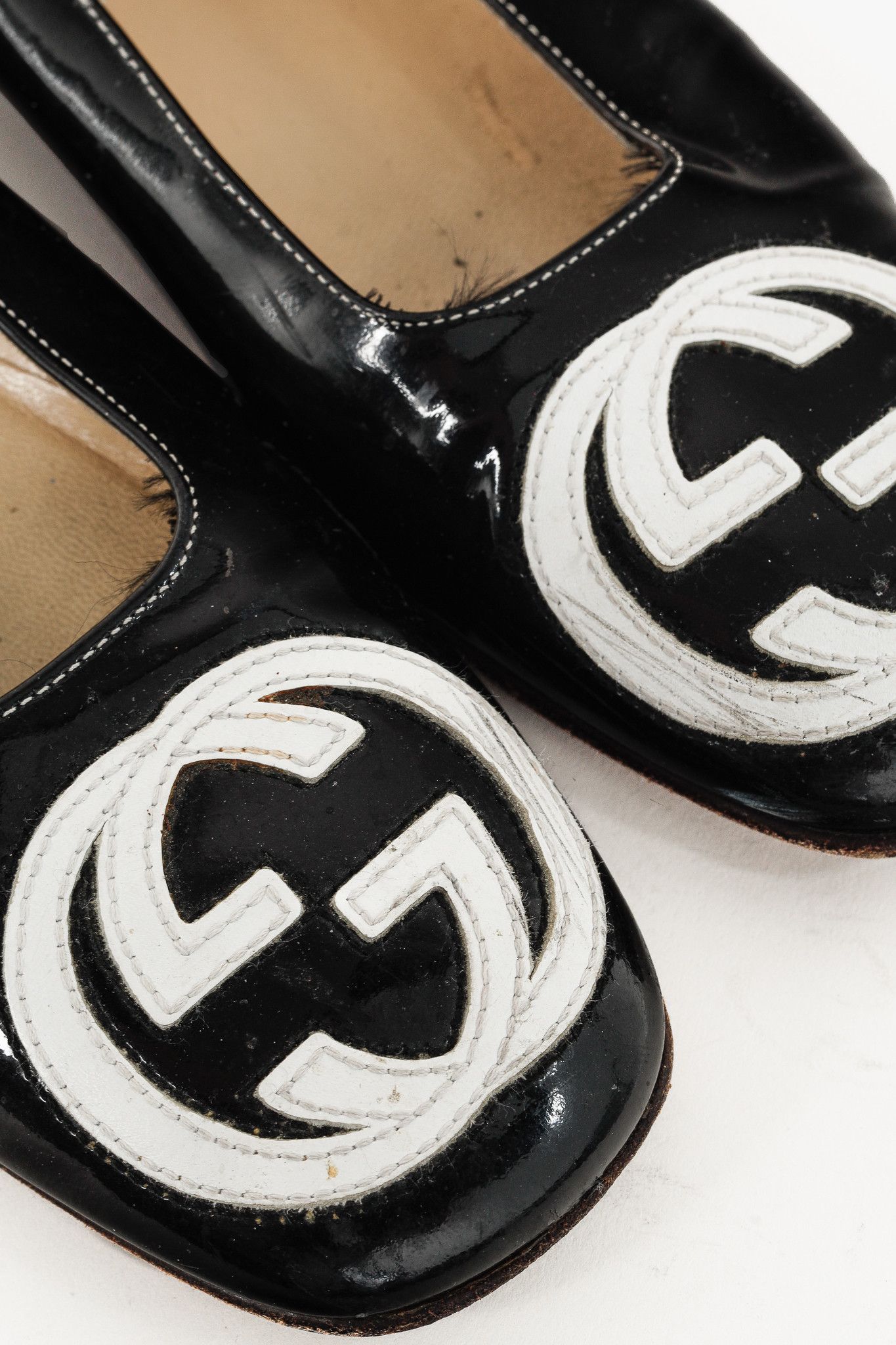 Gucci Gucci Black Patent-Leather GG-Logo Ballerina Flats Size US 7.5 / IT 37.5 - 8 Thumbnail