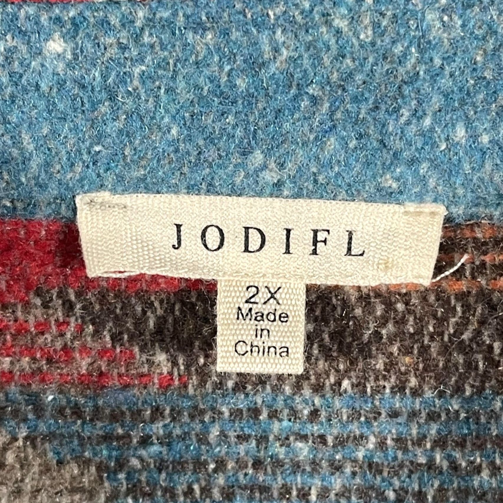 Vintage JODIFL Jacket Womens 2X Aztec Southwestern Shirt Jacket Button Front Pockets Size XXL / US 16-18 / IT 52-54 - 5 Thumbnail