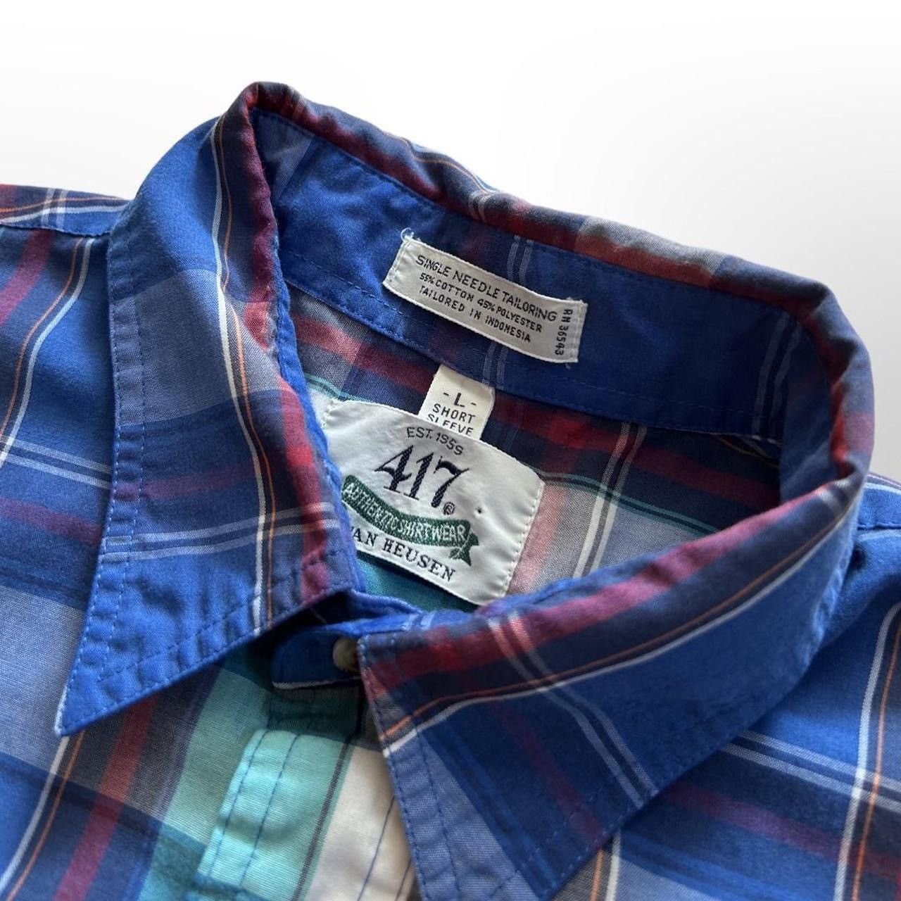 Van Heusen × Vintage Vintage Y2K Cropped Boxy Checkered Button up Shirt Size US S / EU 44-46 / 1 - 6 Thumbnail