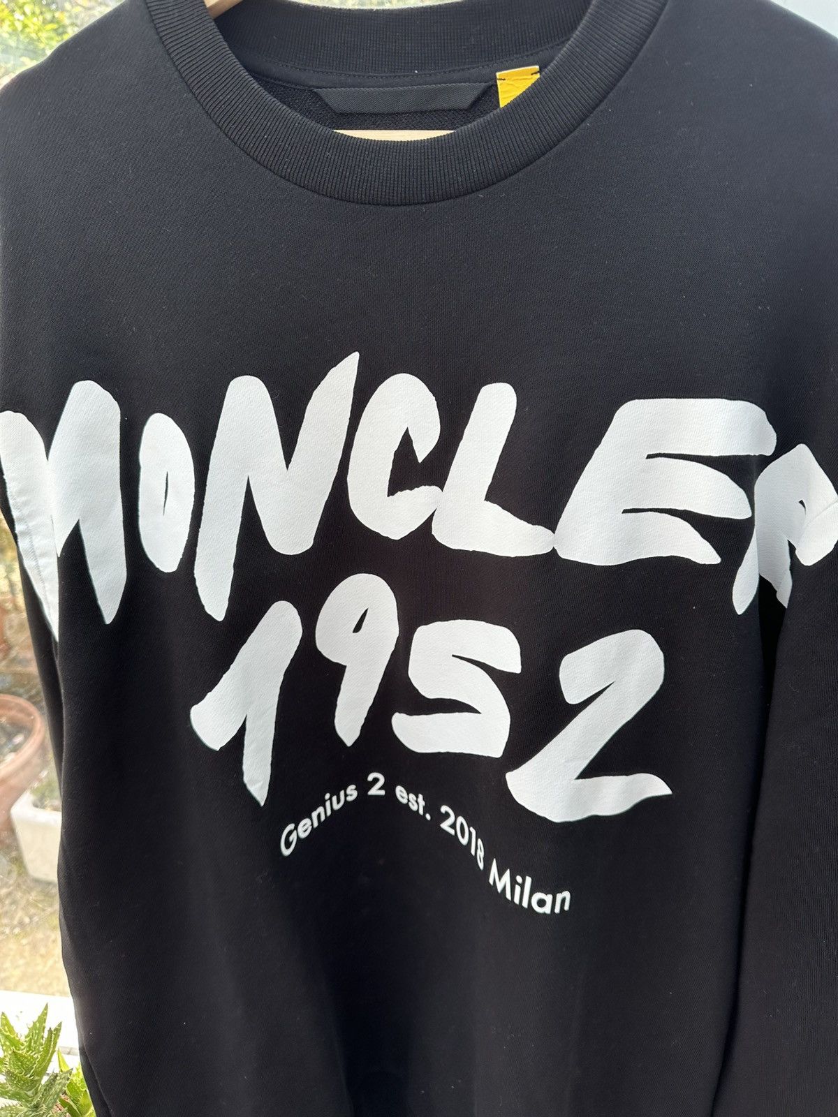 Moncler Genius Moncler Genius 2 Moncler 1952 Painted Logo Crewneck Jumper Size US L / EU 52-54 / 3 - 4 Thumbnail