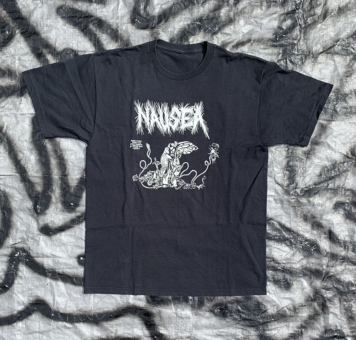 image of Nausea (1990S) Vintage Grindcore Crustpunk Doom Disrupt in Black, Men's (Size XL)