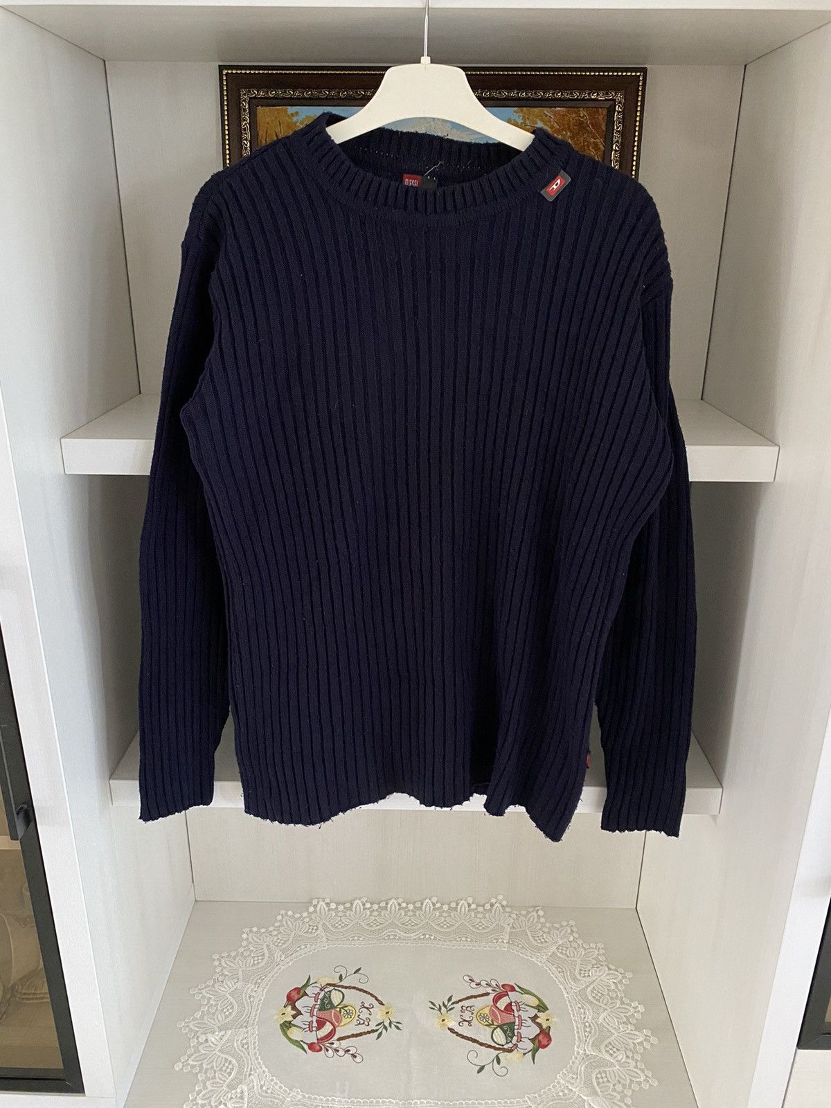 Diesel Vintage Diesel Knit Sweater Embrioned Logo MiniLogo 00s Hype Size US L / EU 52-54 / 3 - 1 Thumbnail