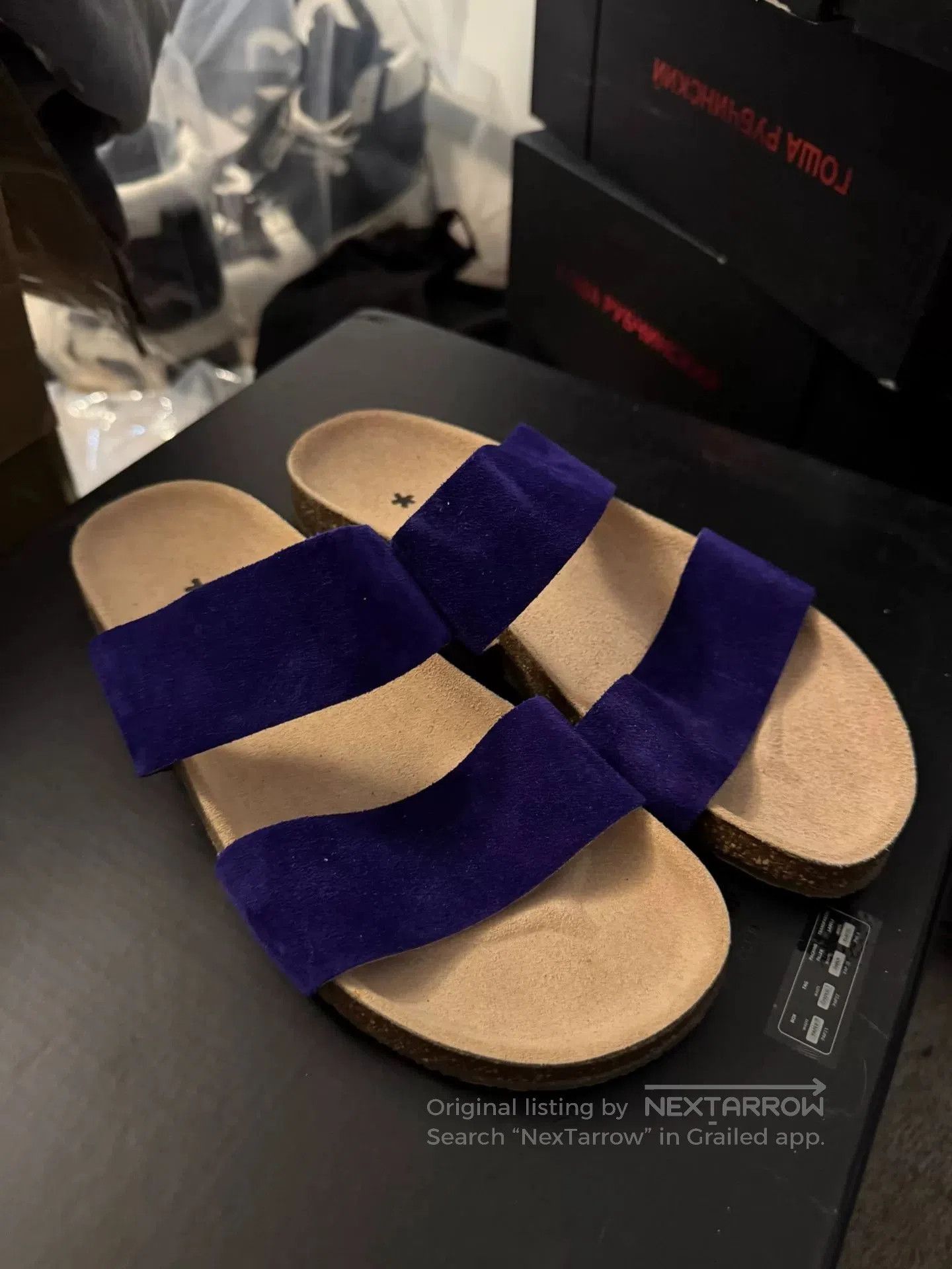 Daniela Gregis Daniela Gregis Purple Suede Clog Sandals. Size US 5 / IT 35 - 2 Thumbnail