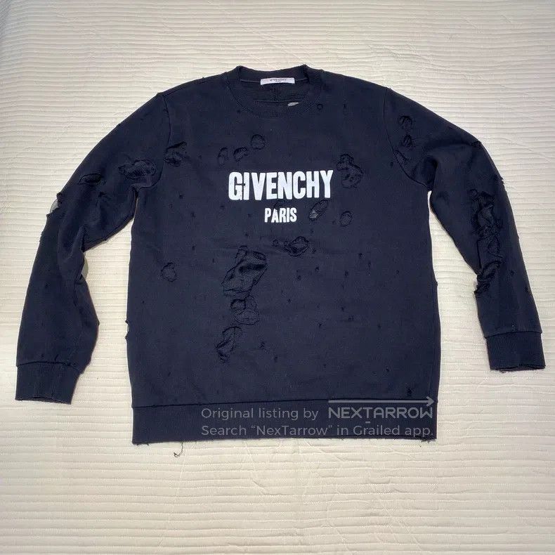 Givenchy Givenchy Distressed Hoodie M Size Size US M / EU 48-50 / 2 - 1 Thumbnail