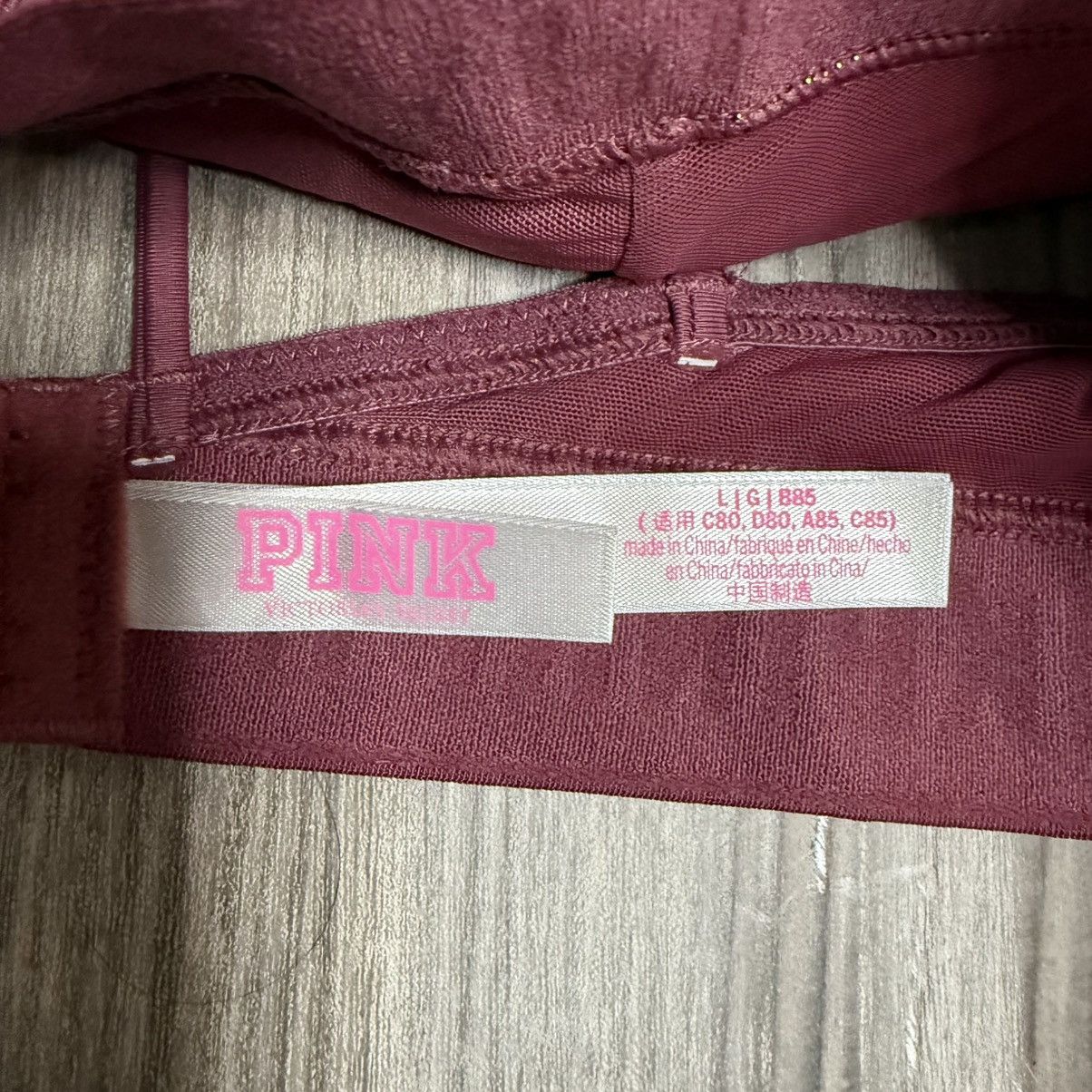 Victoria's Secret PINK Victoria's Secret Dusty Rose Beaded Bralette Sz L Size L / US 10 / IT 46 - 5 Thumbnail